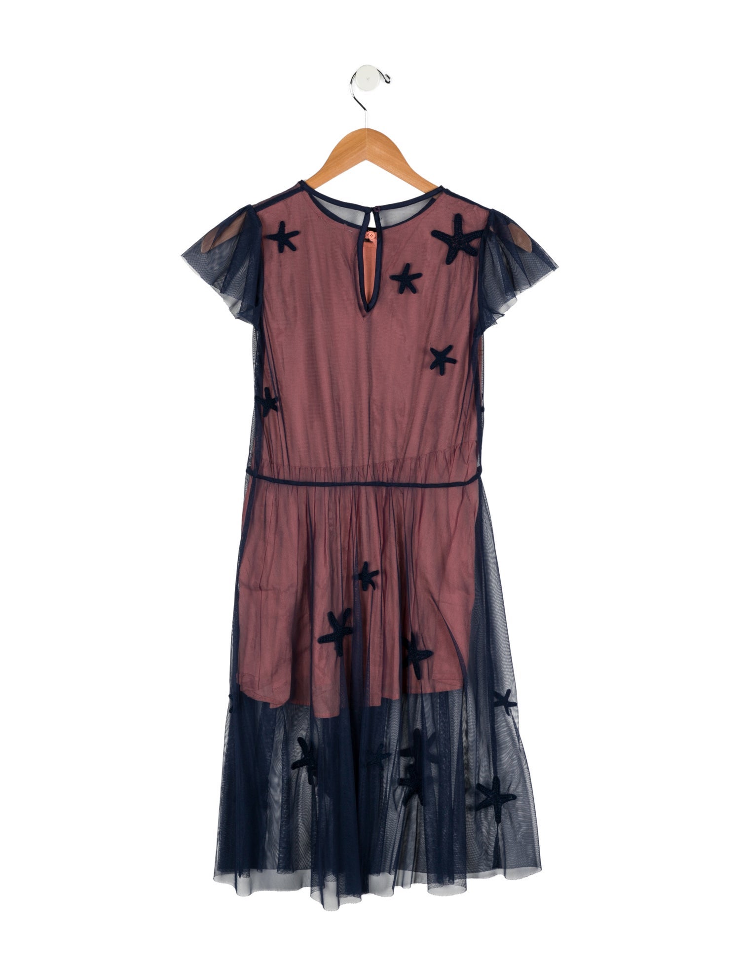 Stella McCartney Girls' Starfish Print Mesh Dress