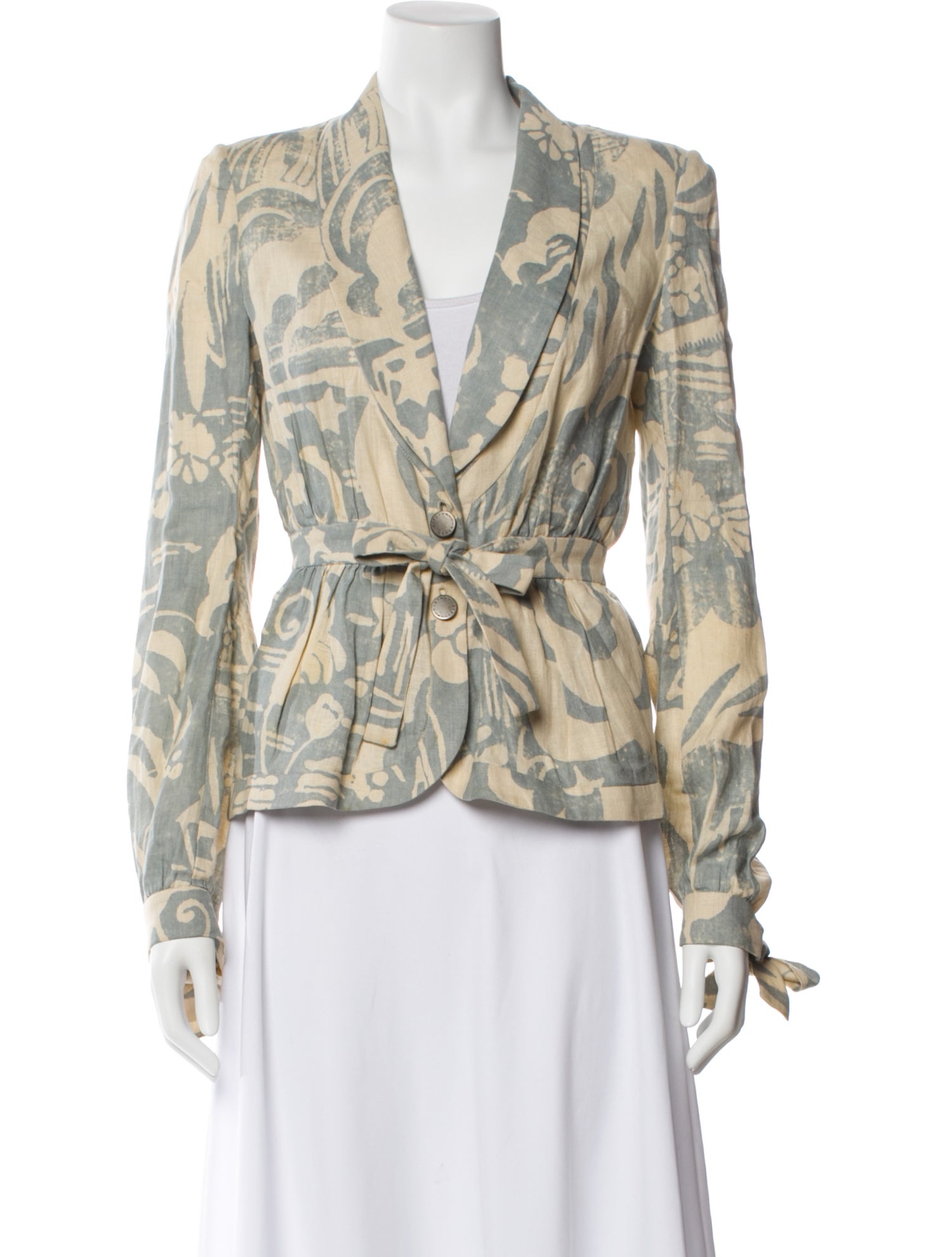 Stella McCartney Linen Printed Blazer