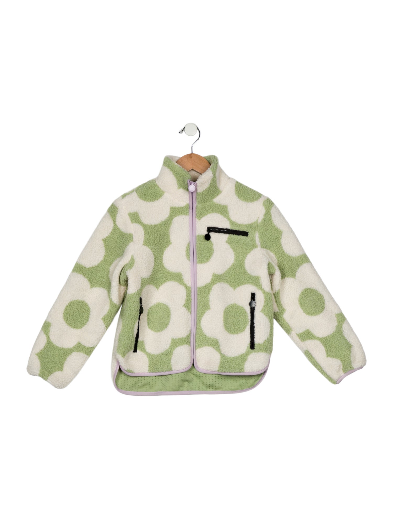 Stella McCartney Green and neutral patterned casual zip up jacket