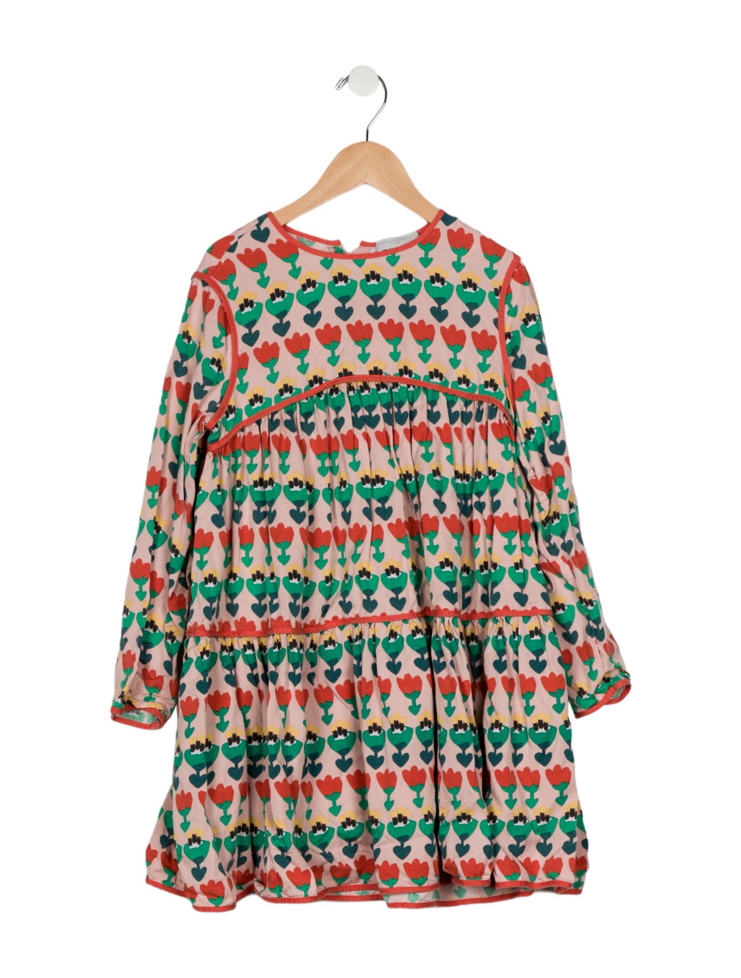 Stella McCartney Girls' Patterned Long-Sleeve Dress