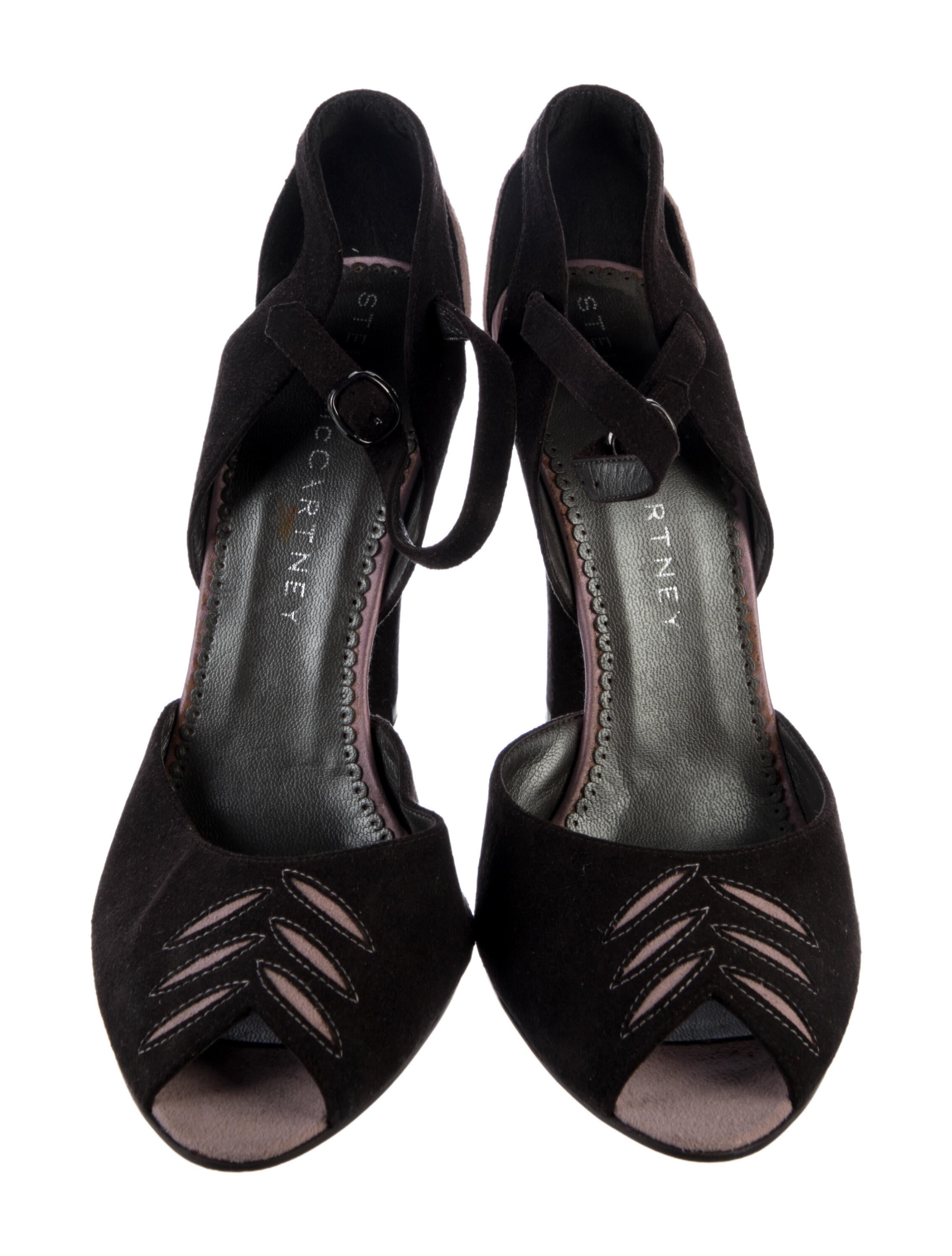 Stella McCartney Suede Printed D'Orsay Pumps