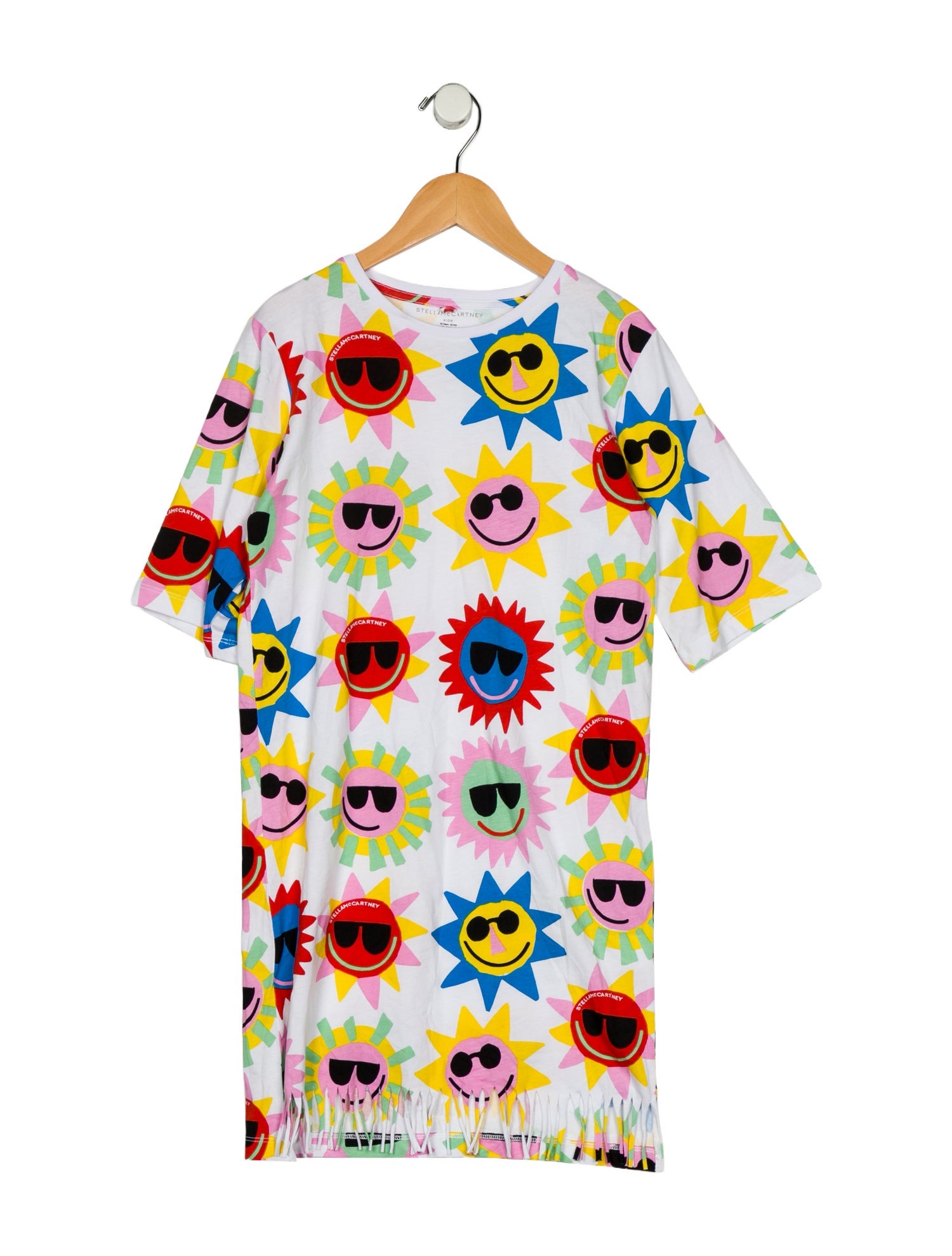 Stella McCartney kid's girls pattern print top with smiling suns design