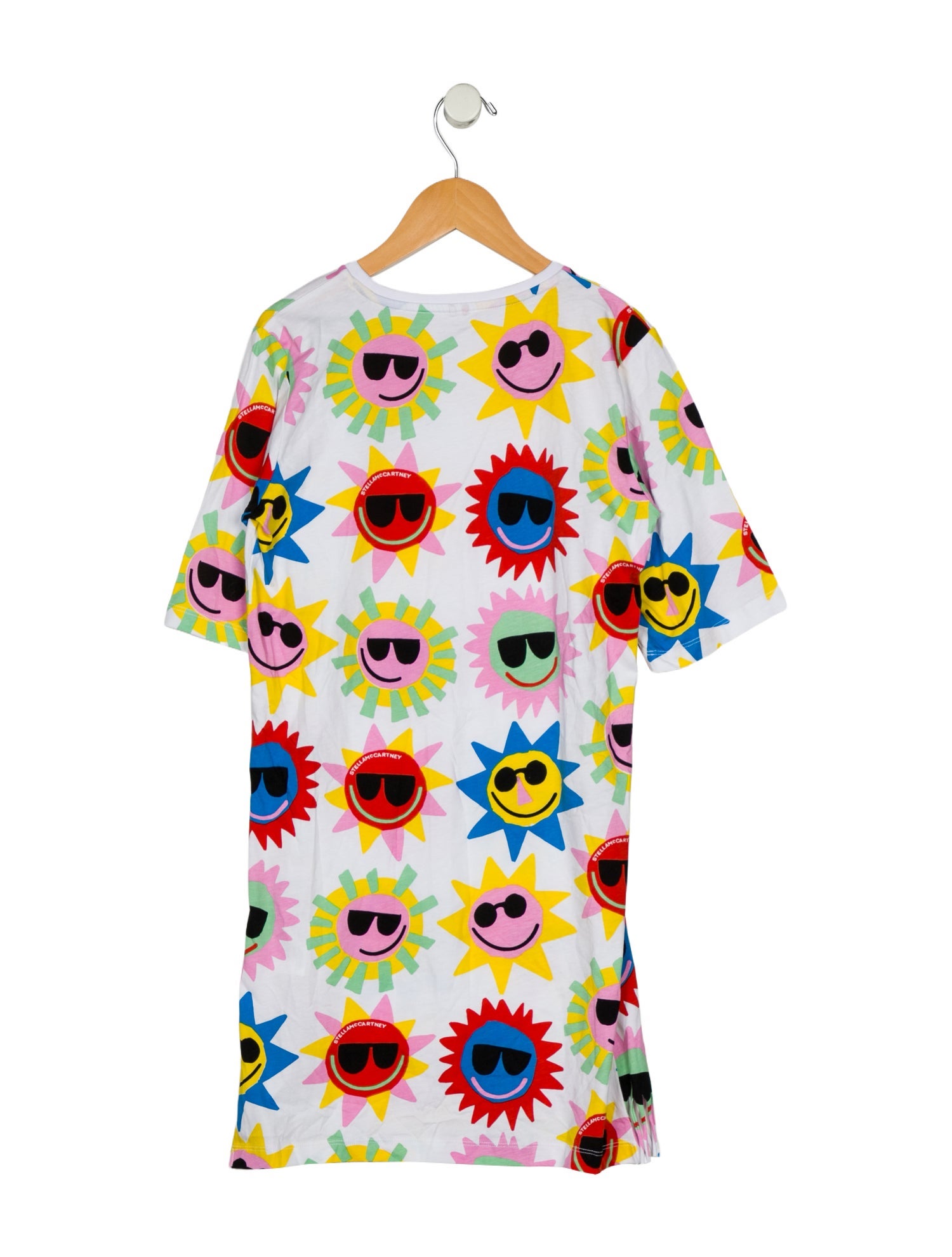 Stella McCartney kid's girls pattern print top with smiling suns design