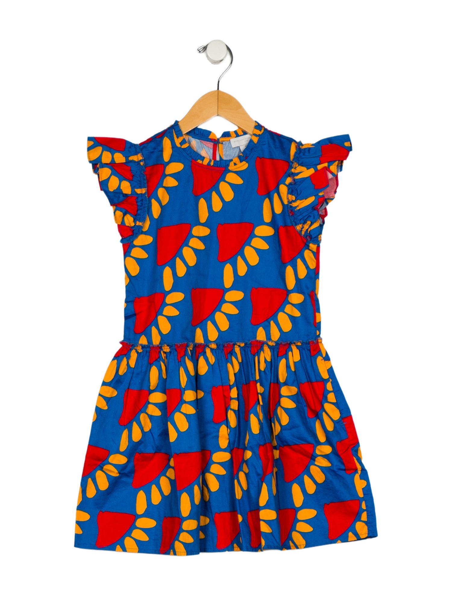 Stella McCartney kid's girls pattern print short sleeve dress bottom closure at back