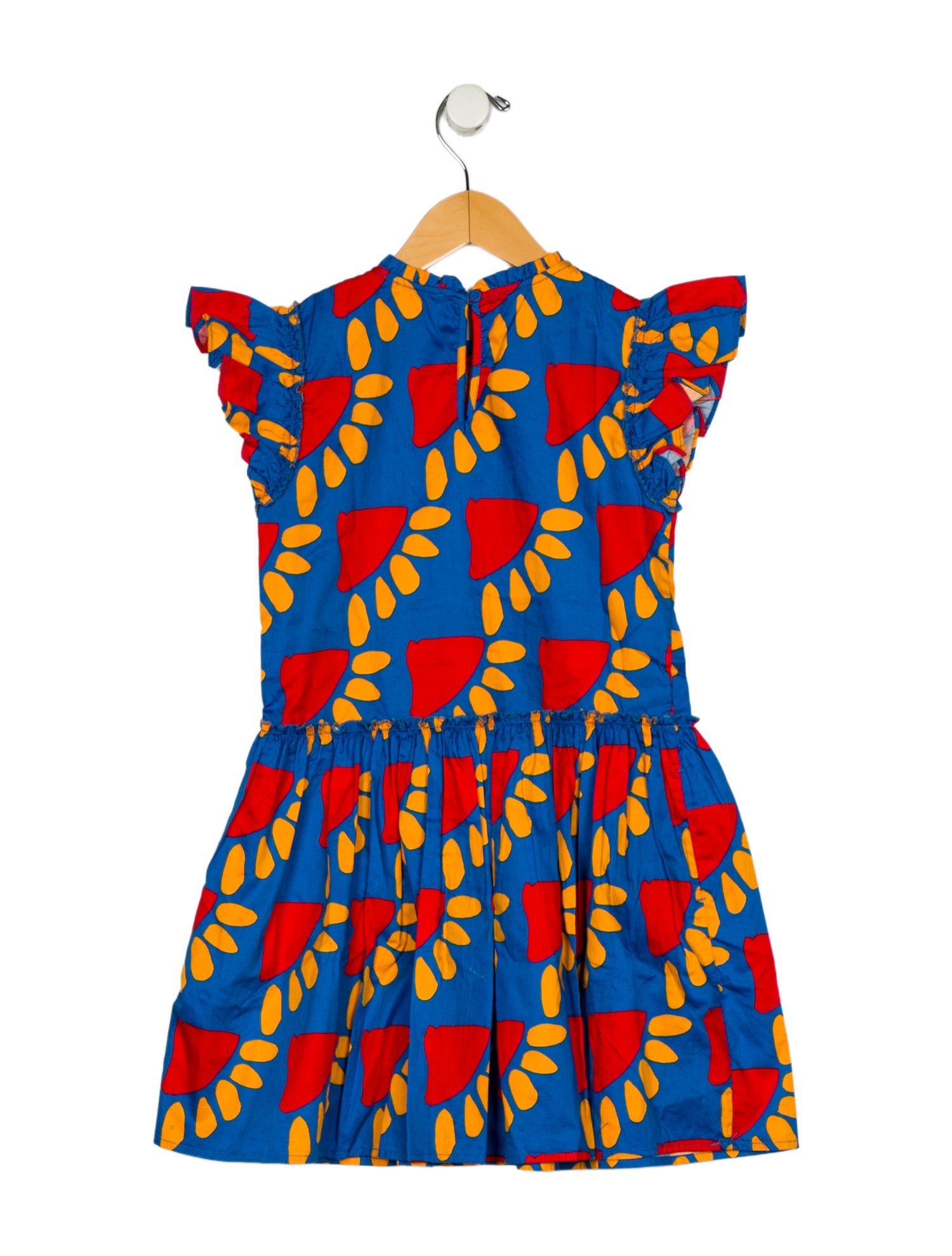Stella McCartney kid's girls pattern print short sleeve dress bottom closure at back