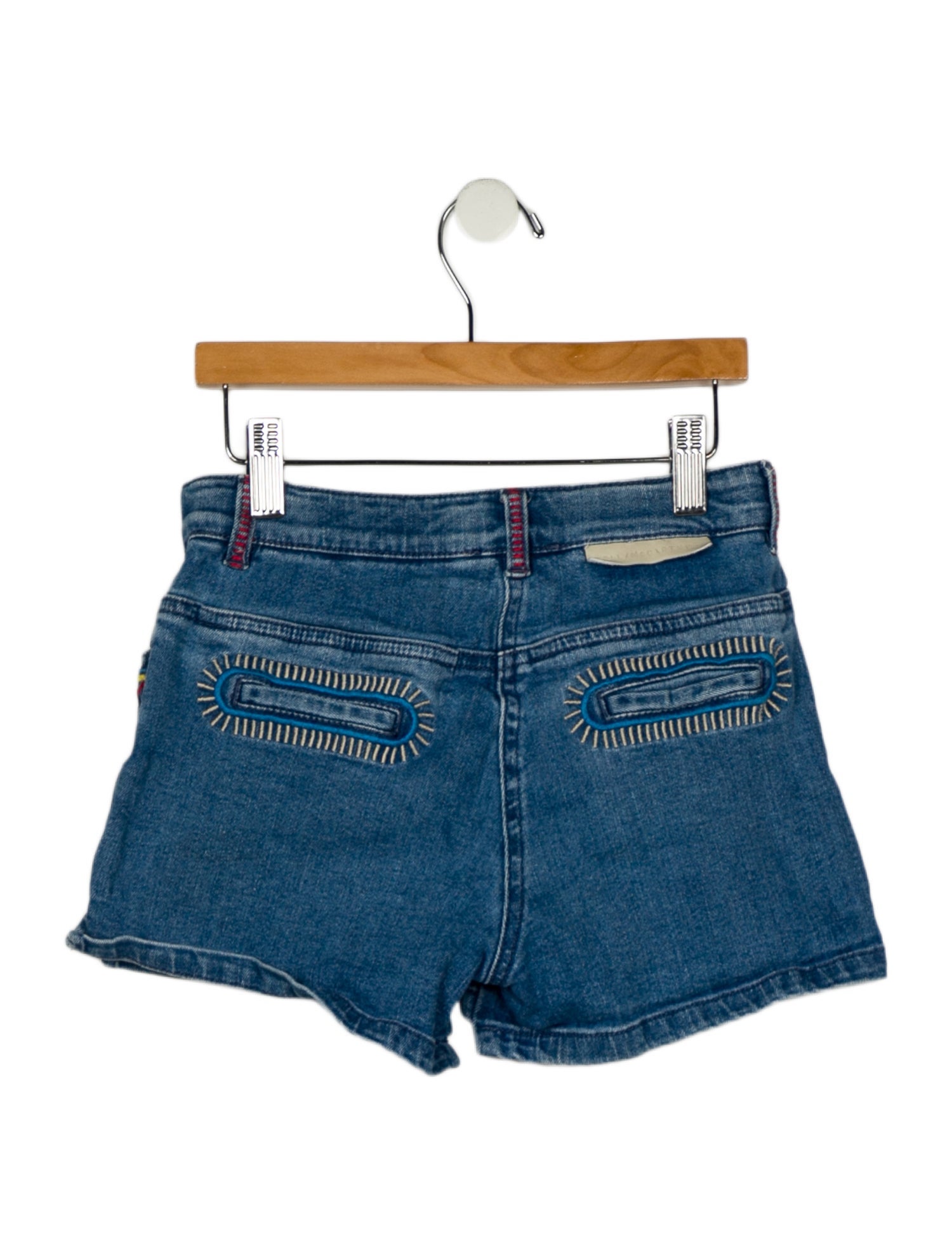 Stella McCartney Girls' Embroidered Denim Shorts