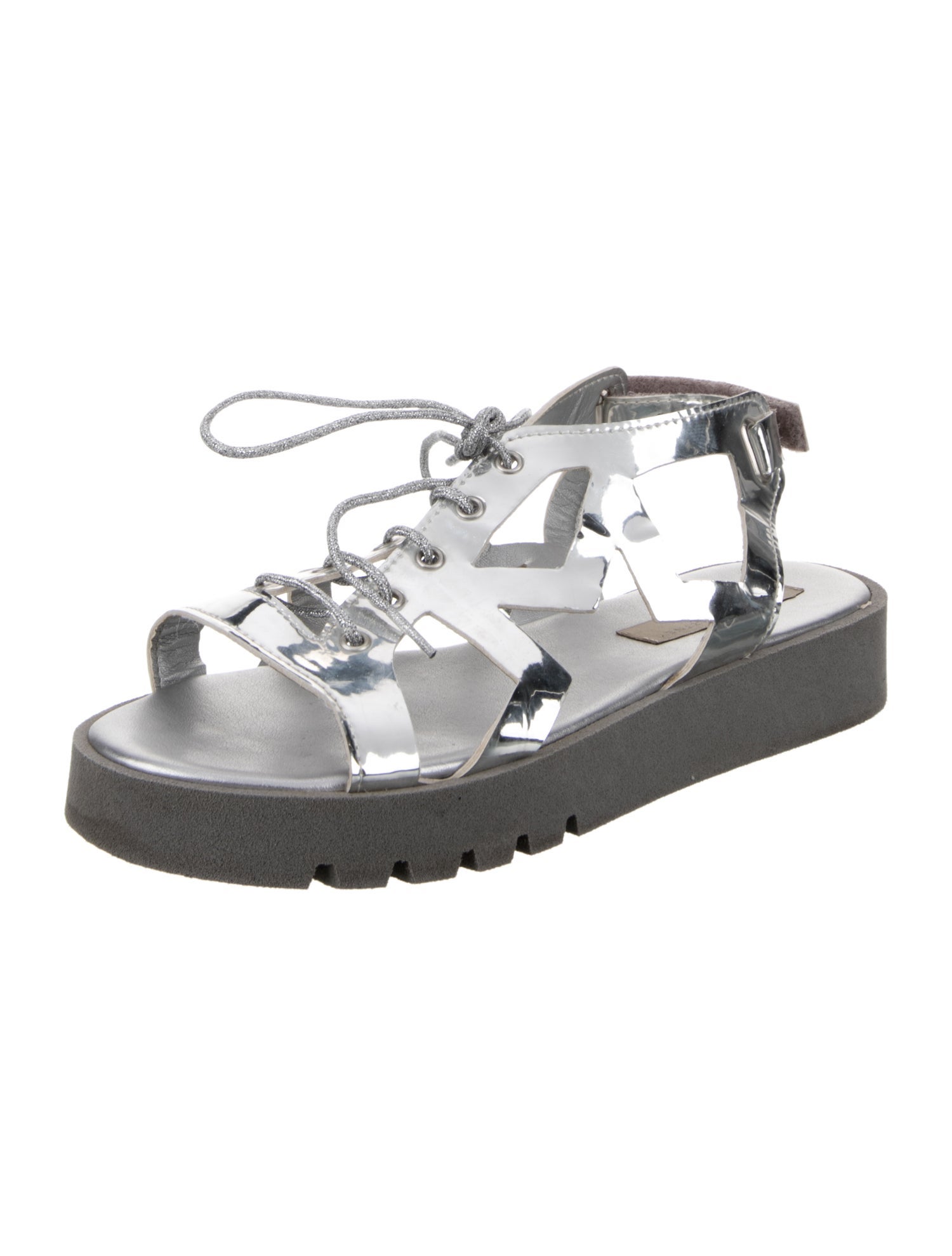 Stella McCartney Kids Girls' Silver Platform Sandals