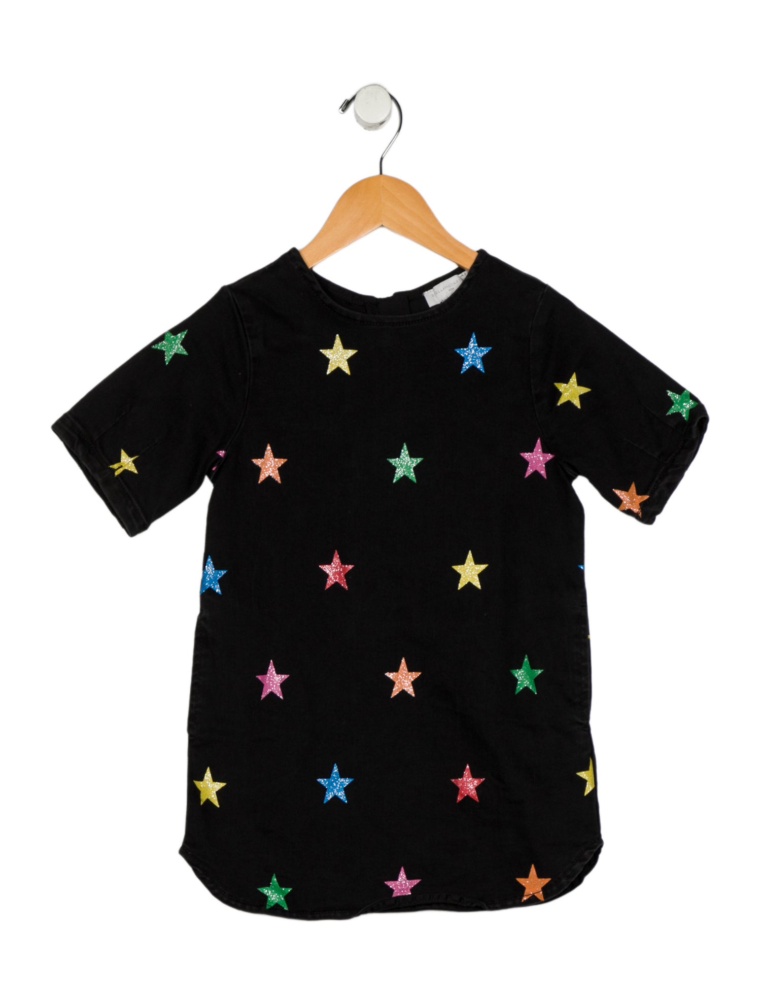 Stella McCartney kid;s girls pattern print short sleeve dress with zipper at back dress