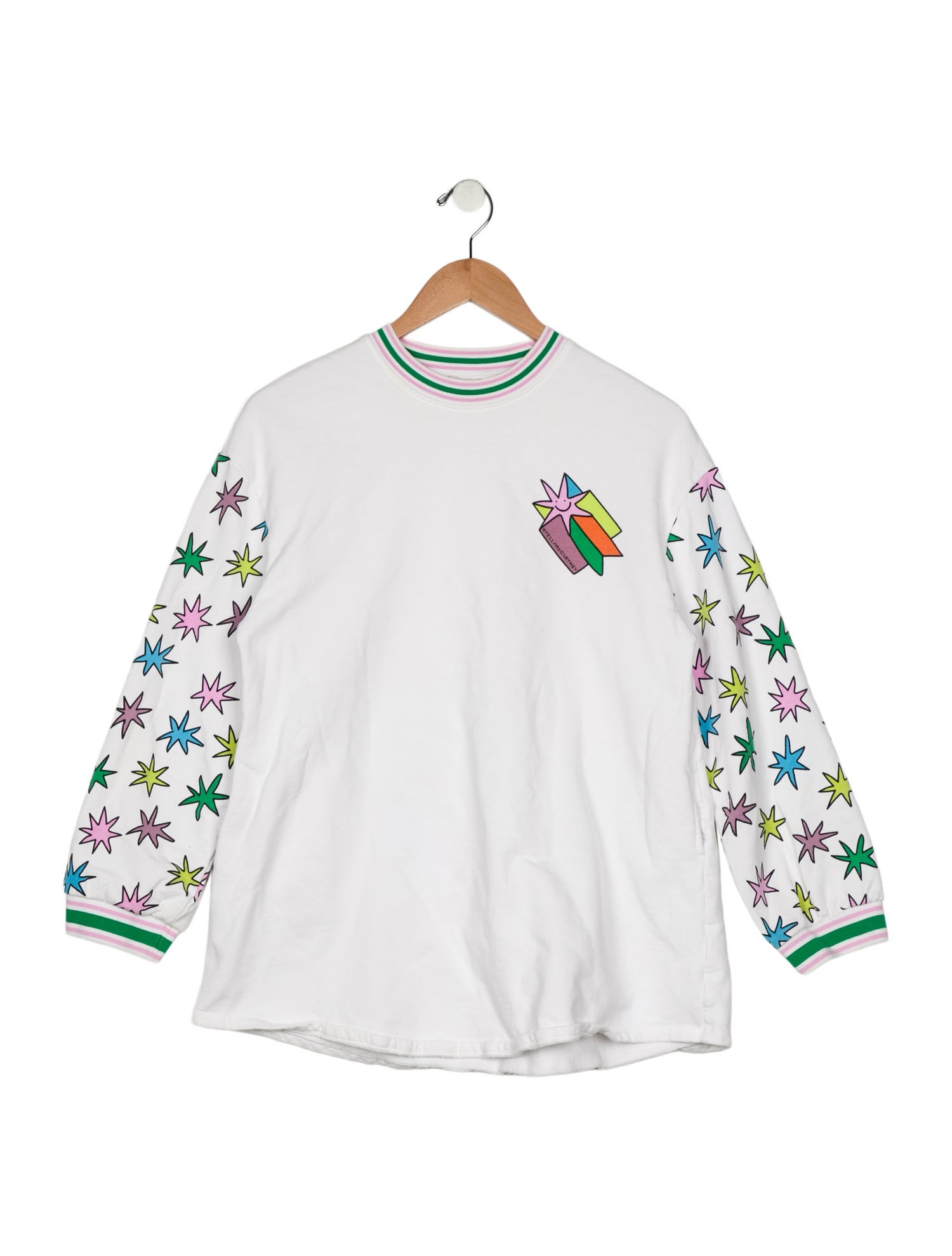 Stella McCartney kids girls pattern print long sleeve sweaters