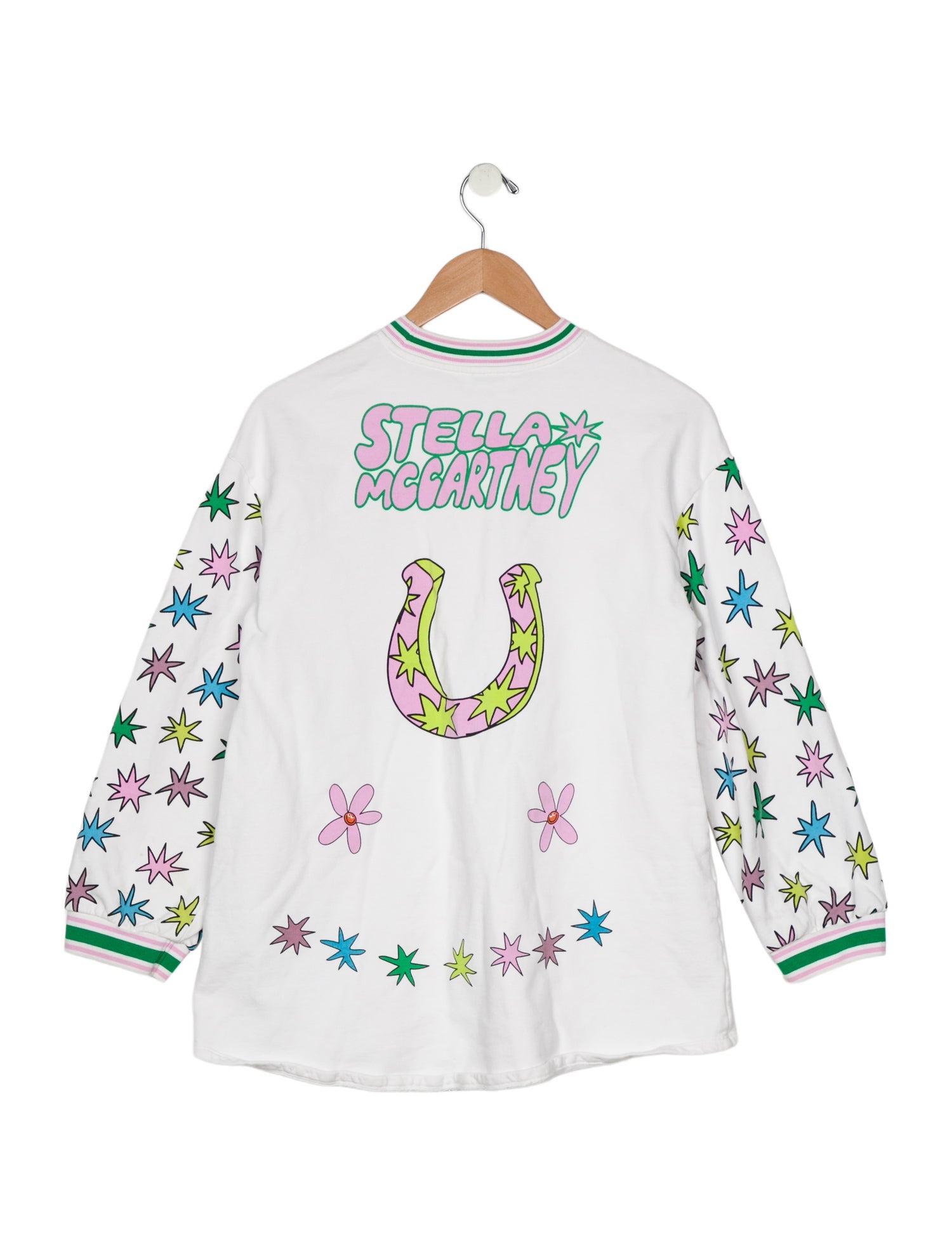 Stella McCartney kids girls pattern print long sleeve sweaters