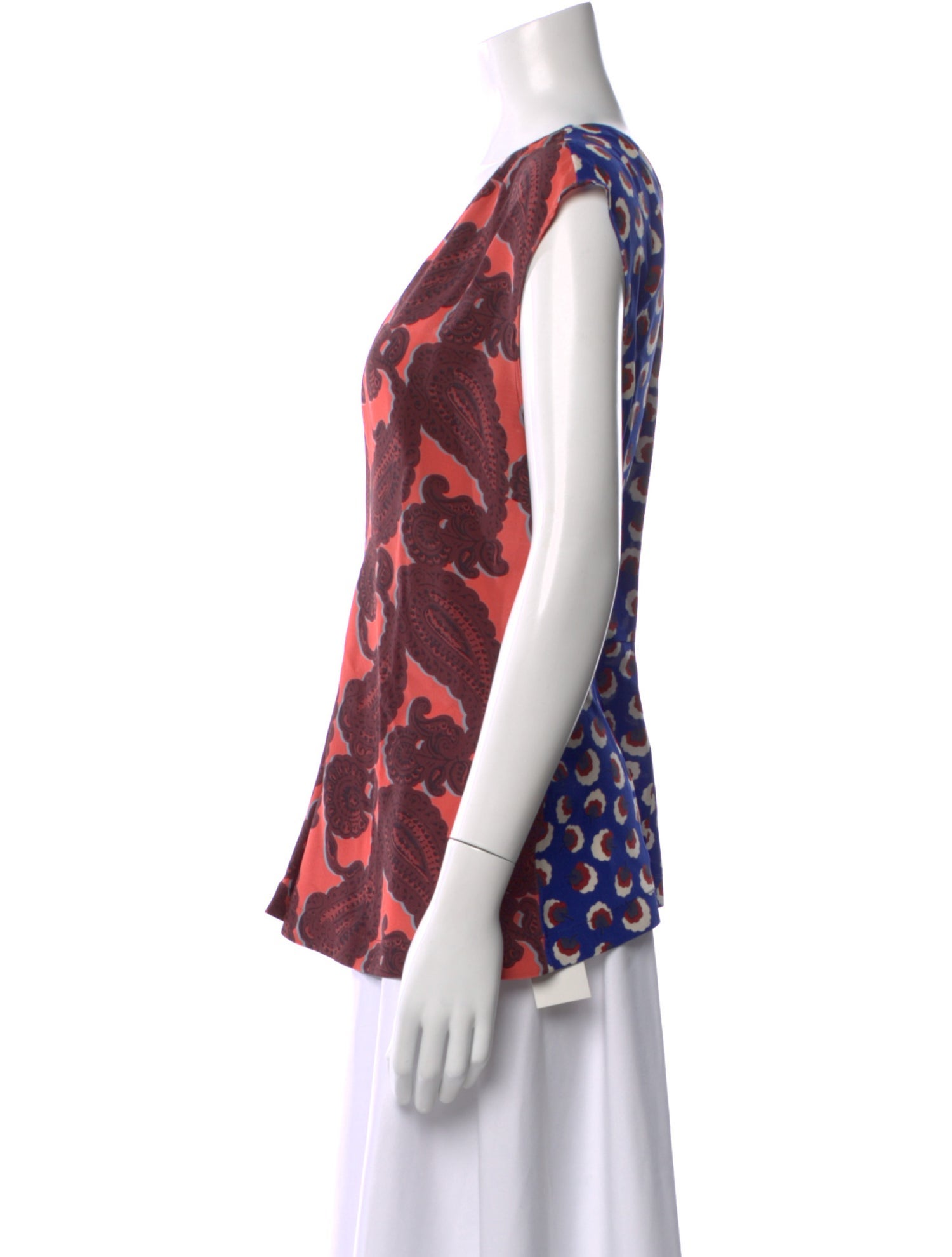 Stella McCartney Silk Paisley Print Top