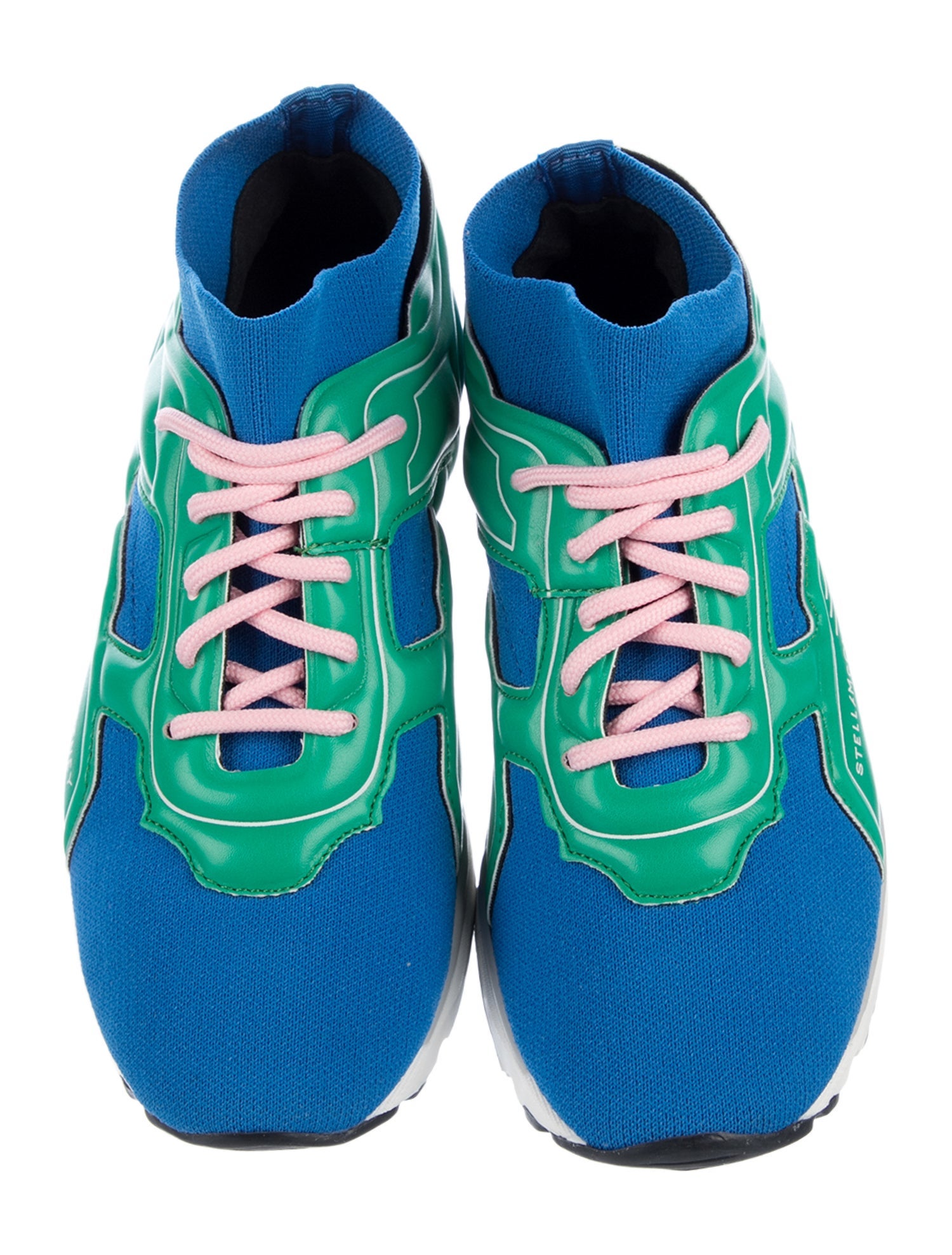 Stella McCartney kids girls pattern print sneakers with leather embellishments