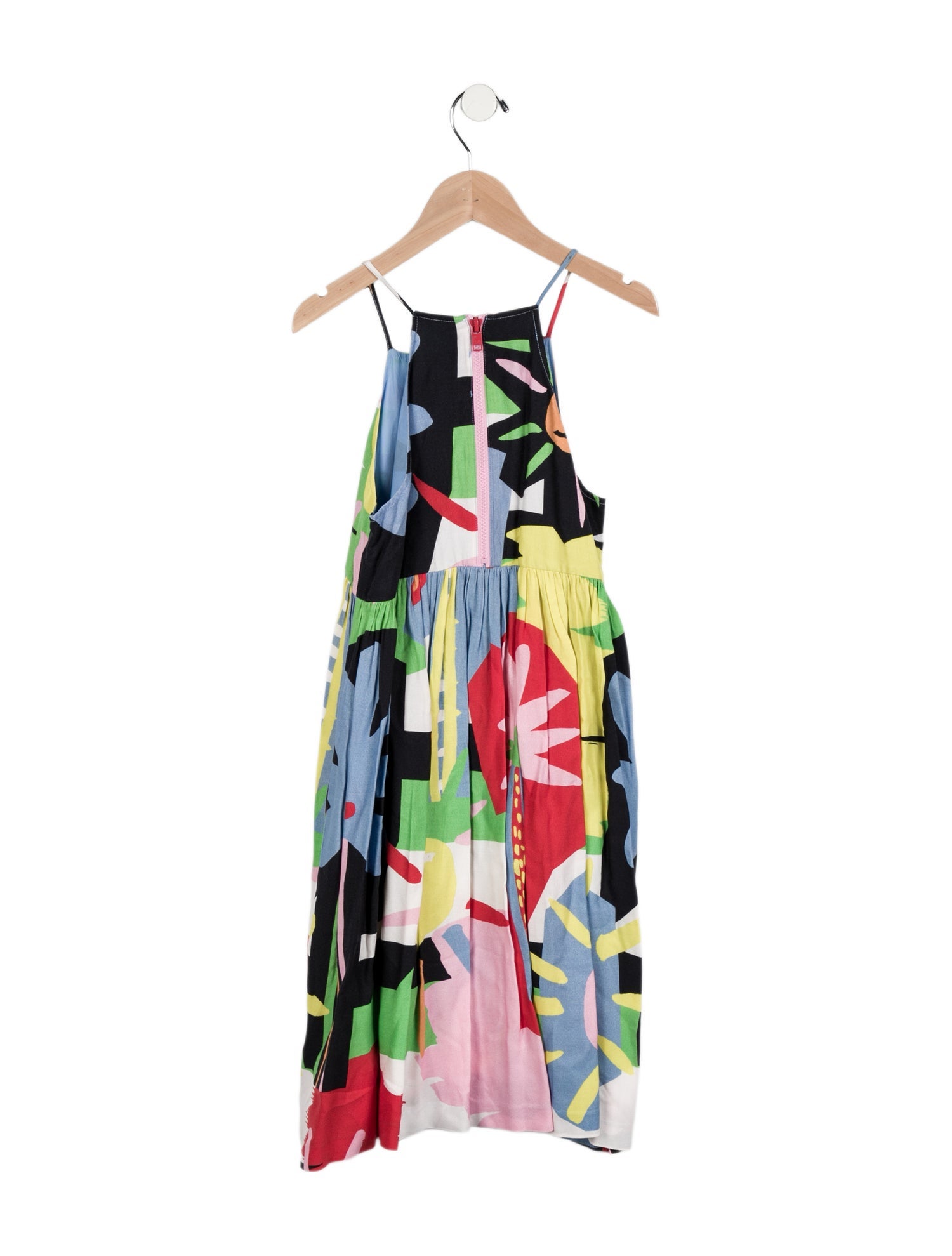 Stella McCartney Girls' Sleeveless Color Block Floral Print Dress