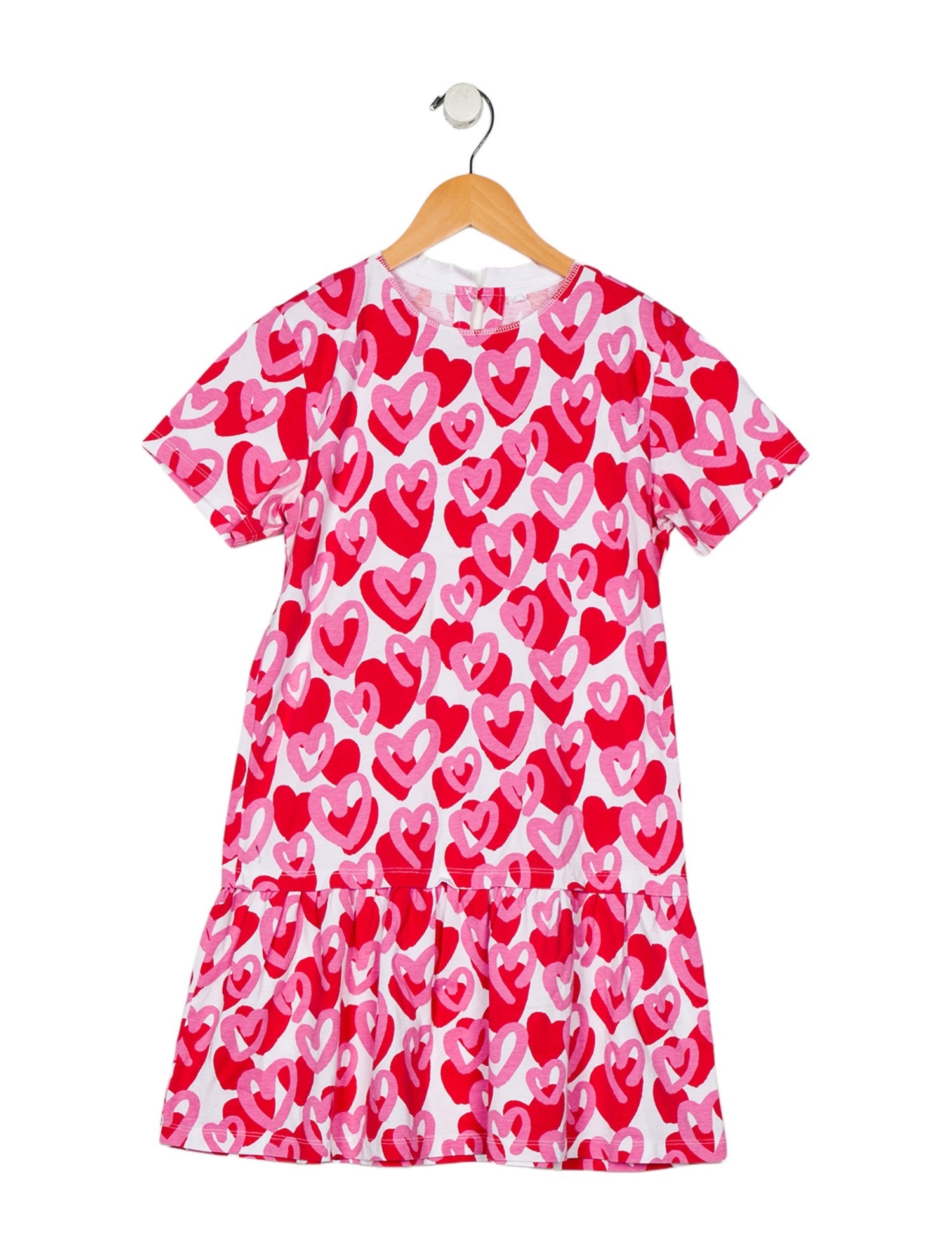 Stella McCartney Girls' Heart Printed Short Sleeve Dress