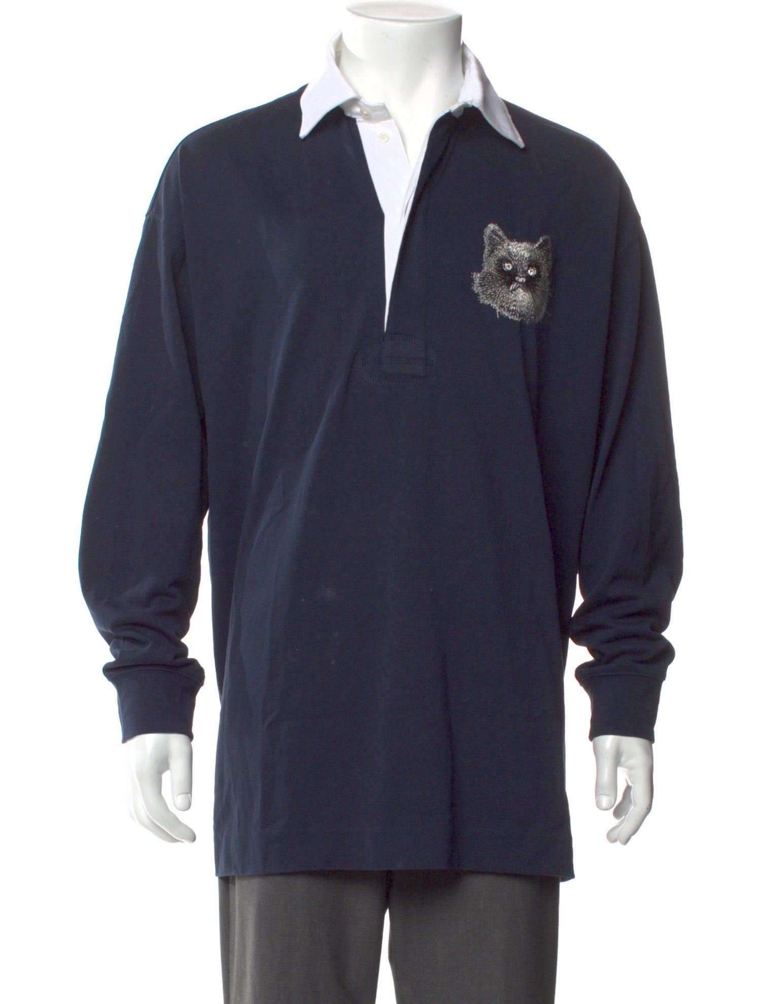 Stella McCartney Graphic Print V-Neck Polo Shirt