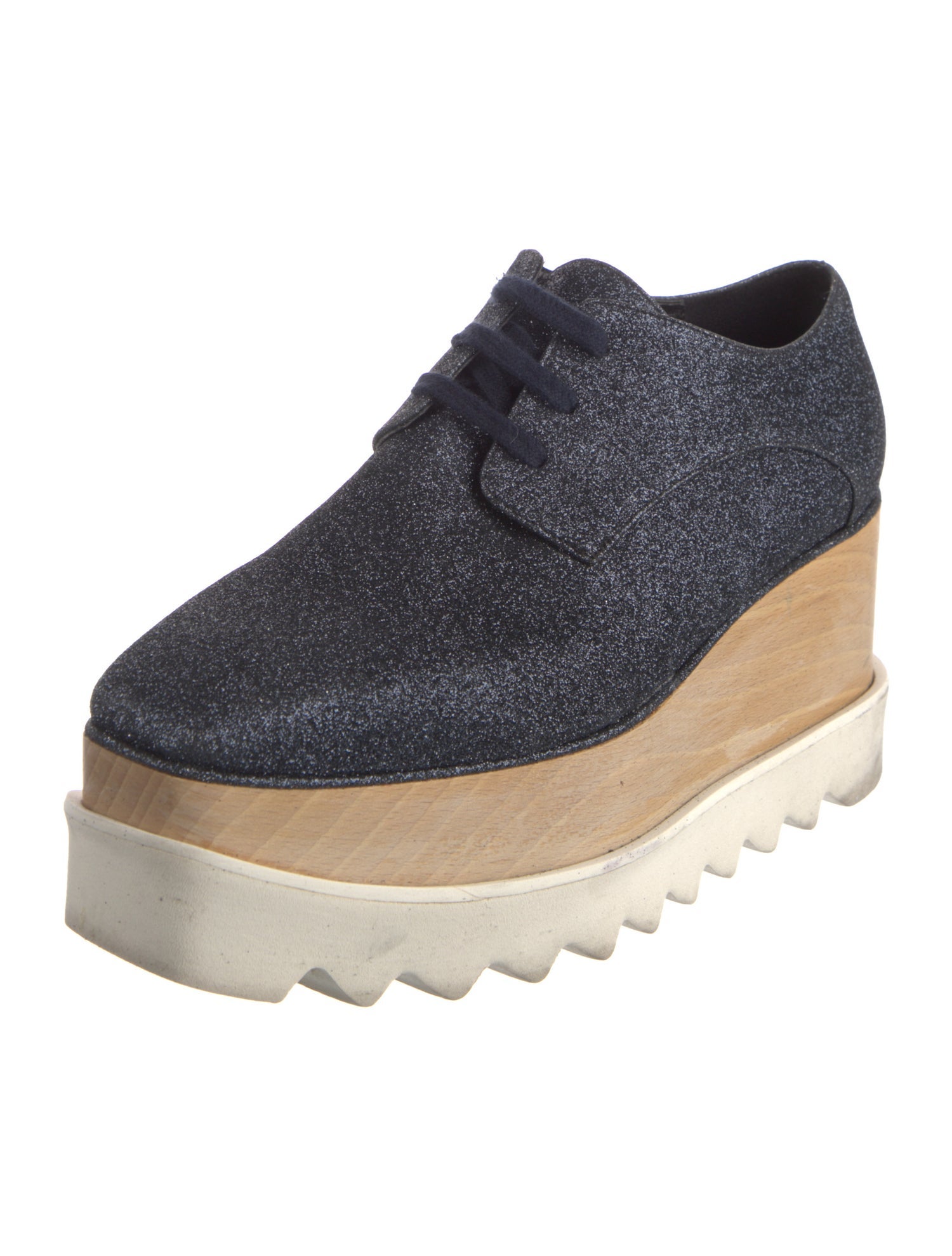 Stella McCartney Glitter Wedge Sneakers