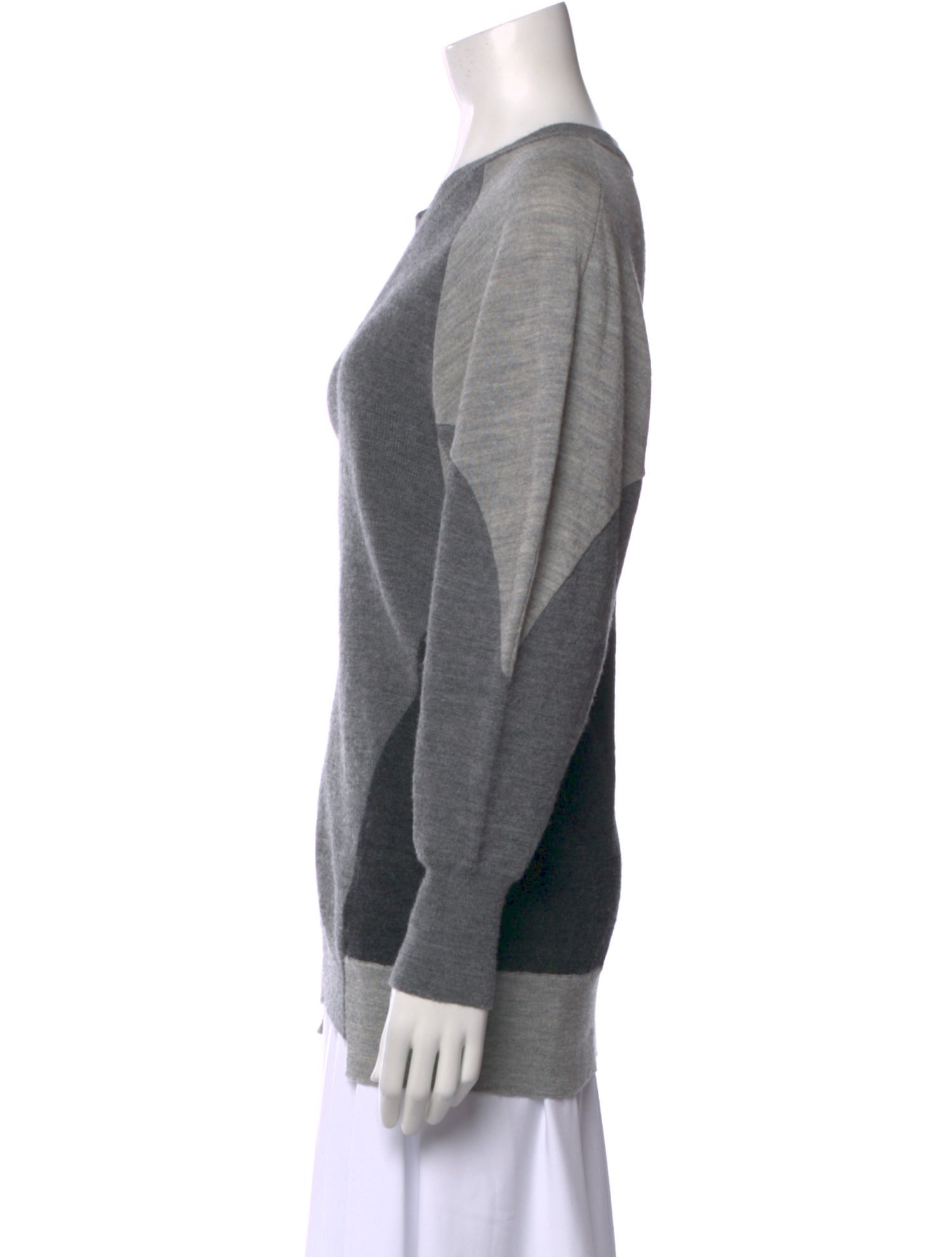 Stella McCartney Virgin Wool Colorblock Pattern Sweater