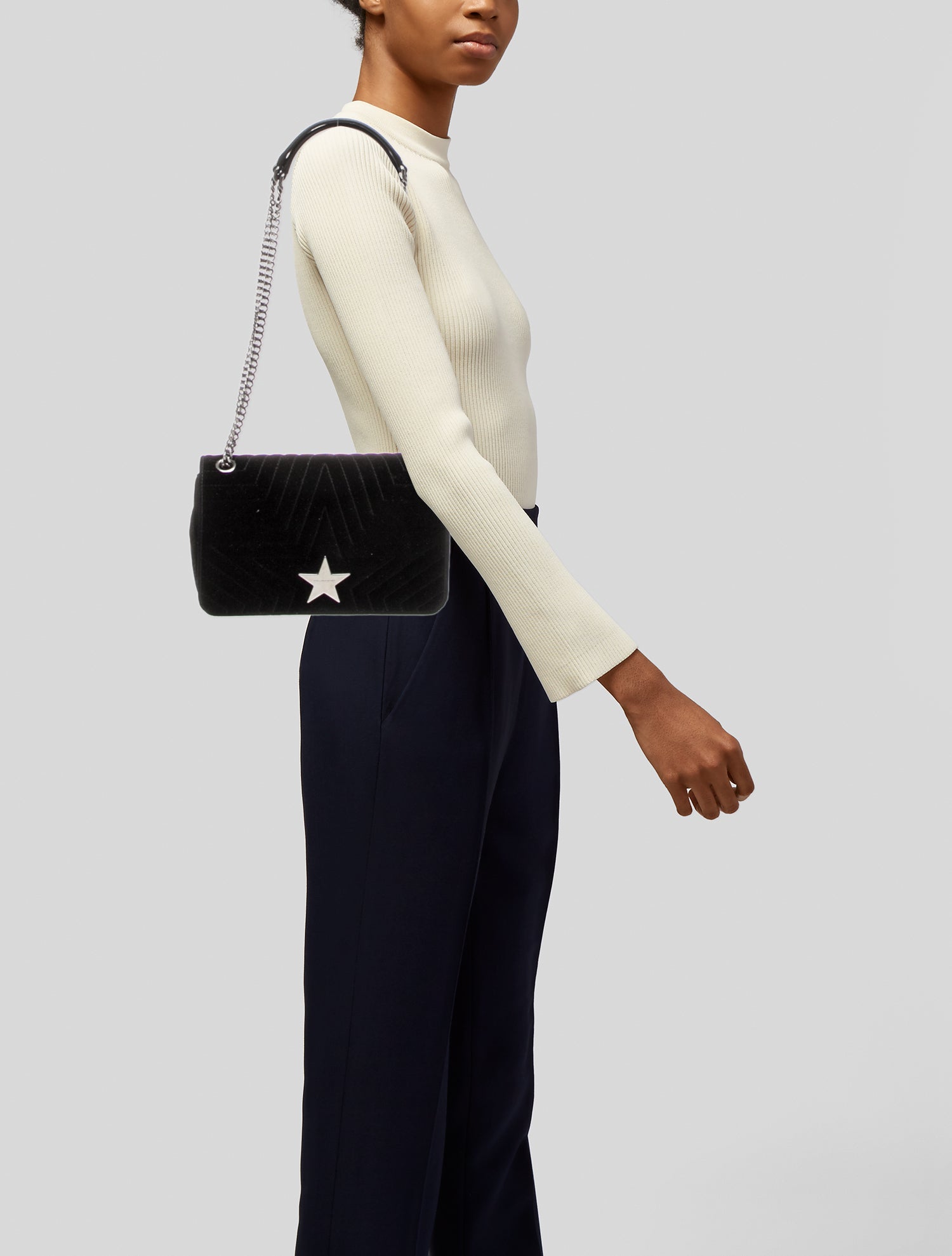 Stella McCartney Velvet Shoulder Bag
