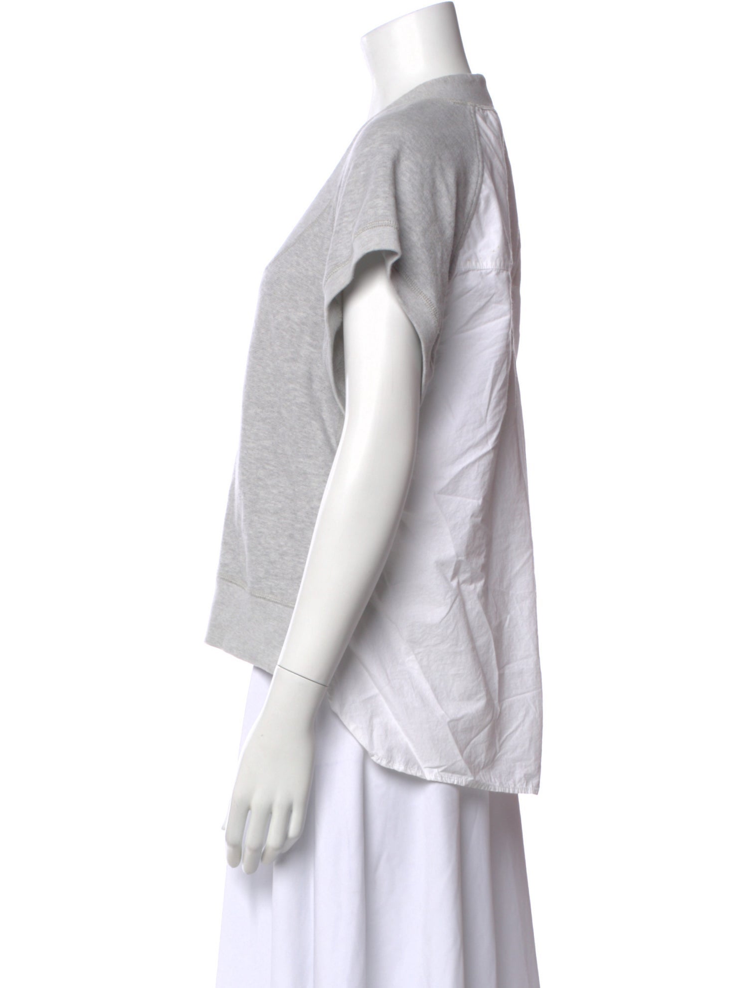 Stella McCartney Square Neckline Short Sleeve Sweatshirt