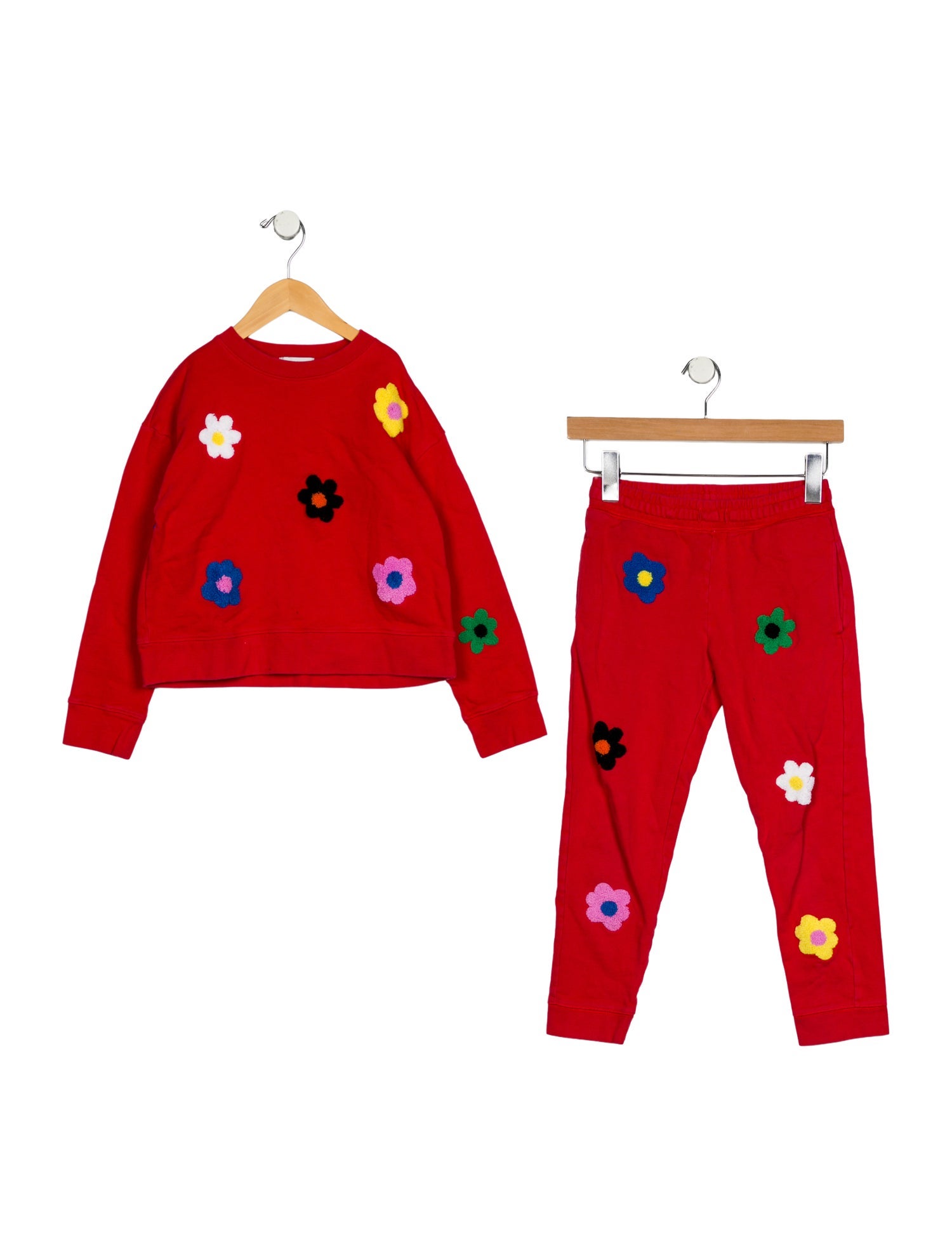 Stella McCartney Girls Flower Embroidered Set