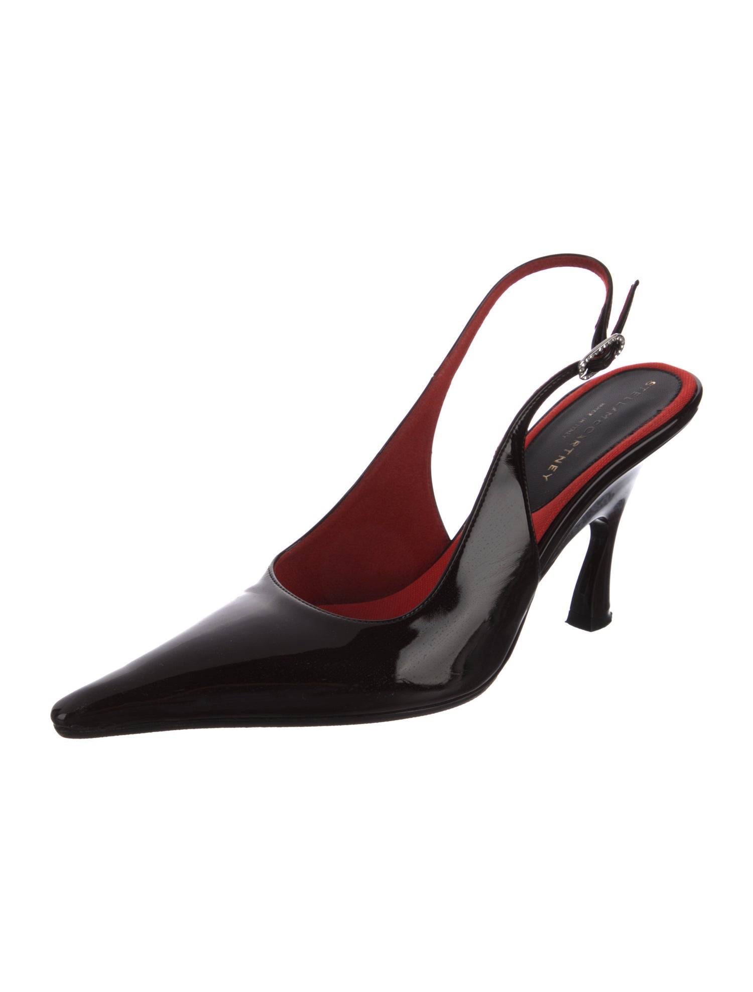 Vegetarian Patent Leather Slingback Pumps — 2/5