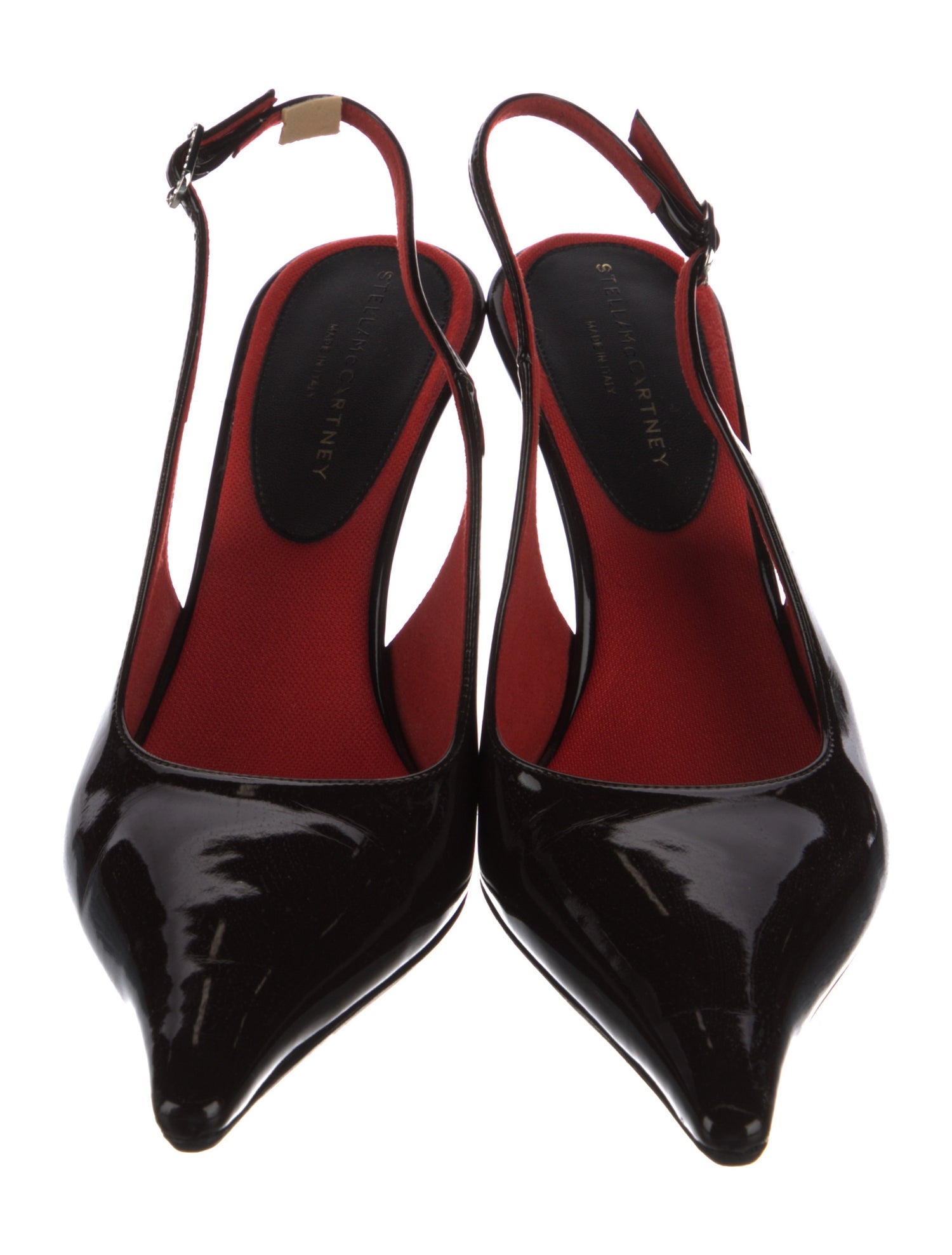 Vegetarian Patent Leather Slingback Pumps — 3/5