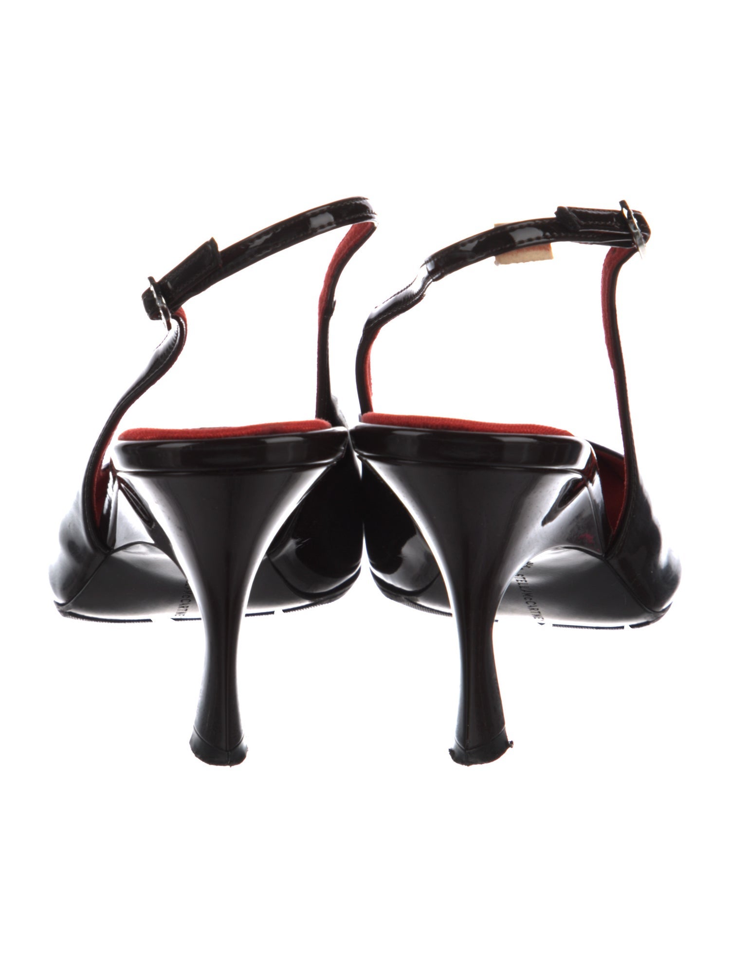 Vegetarian Patent Leather Slingback Pumps — 4/5