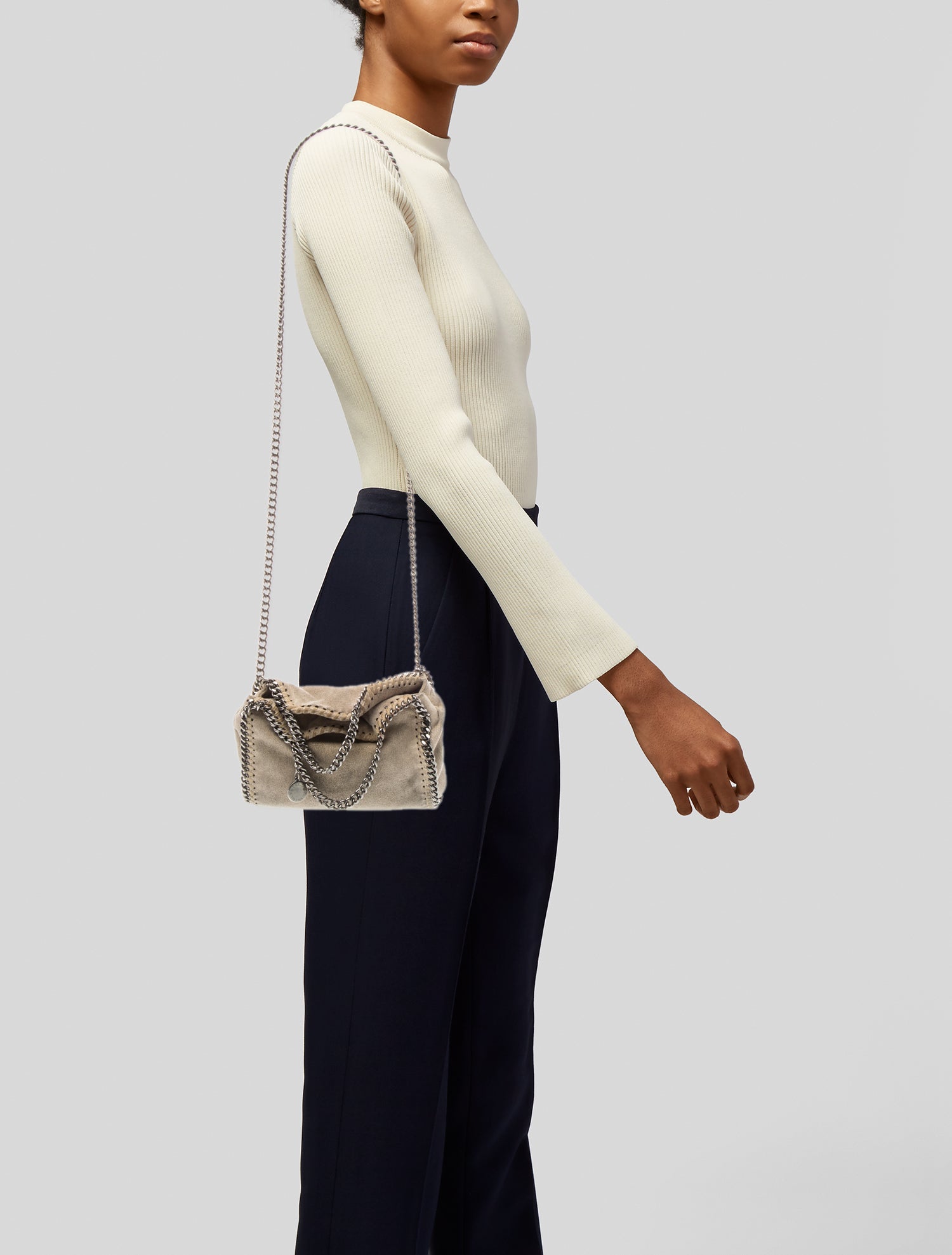 Stella McCartney Vegetarian Suede Tote - Gold Mini Bags, Handbags