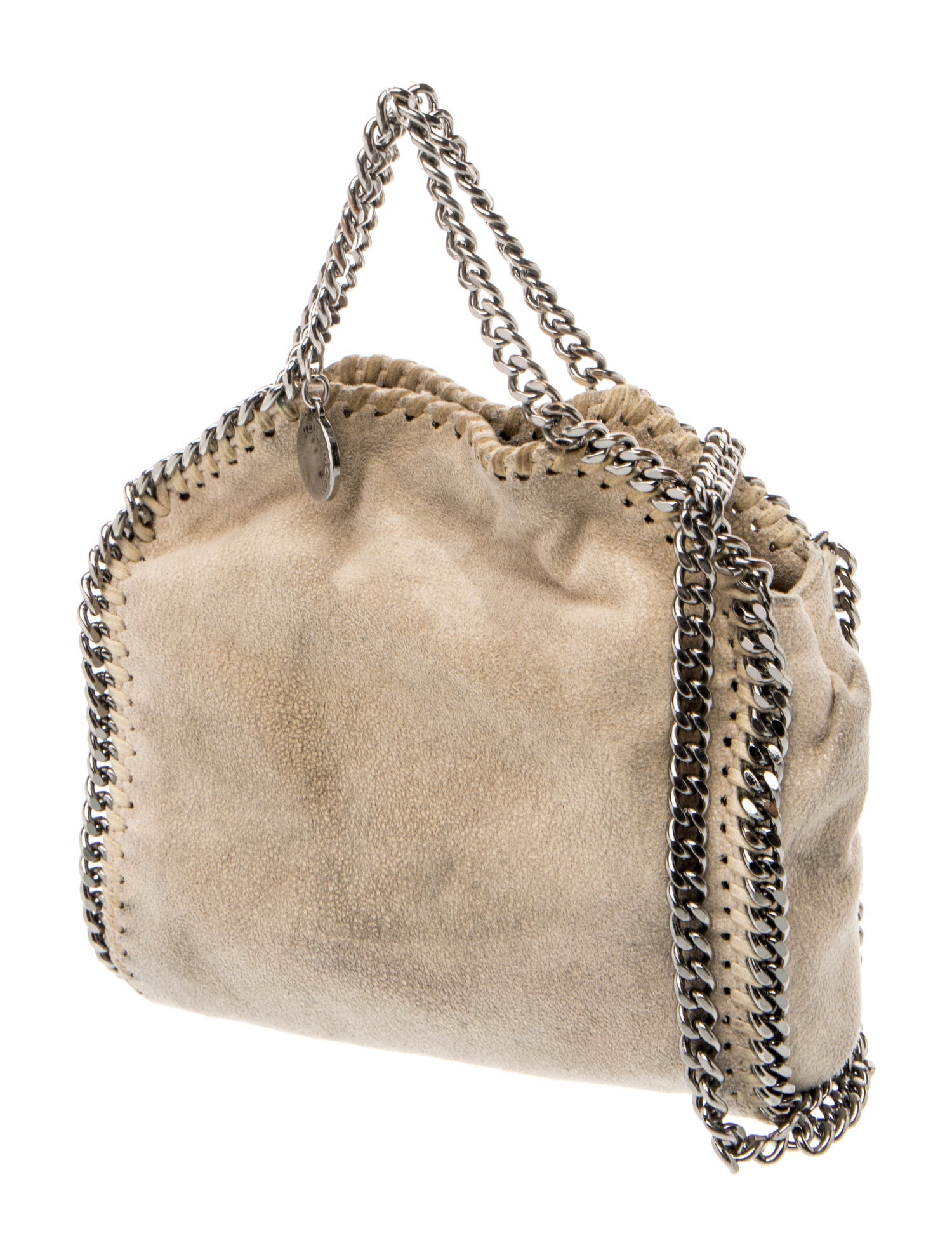 Stella McCartney Vegetarian Suede Tote - Gold Mini Bags, Handbags