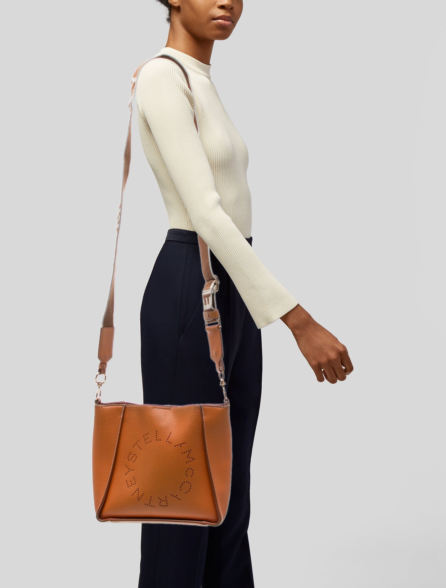 Stella McCartney Leather Shoulder Bag - Orange Shoulder Bags