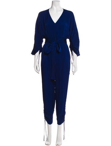 Pre-owned Stella Mccartney V-neck Jumpsuit In Blue