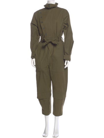 Pre-owned Stella Mccartney Mock Neck Jumpsuit In Green