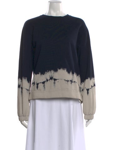 Pre-owned Stella Mccartney Tie-dye Print Crew Neck Sweatshirt In Blue
