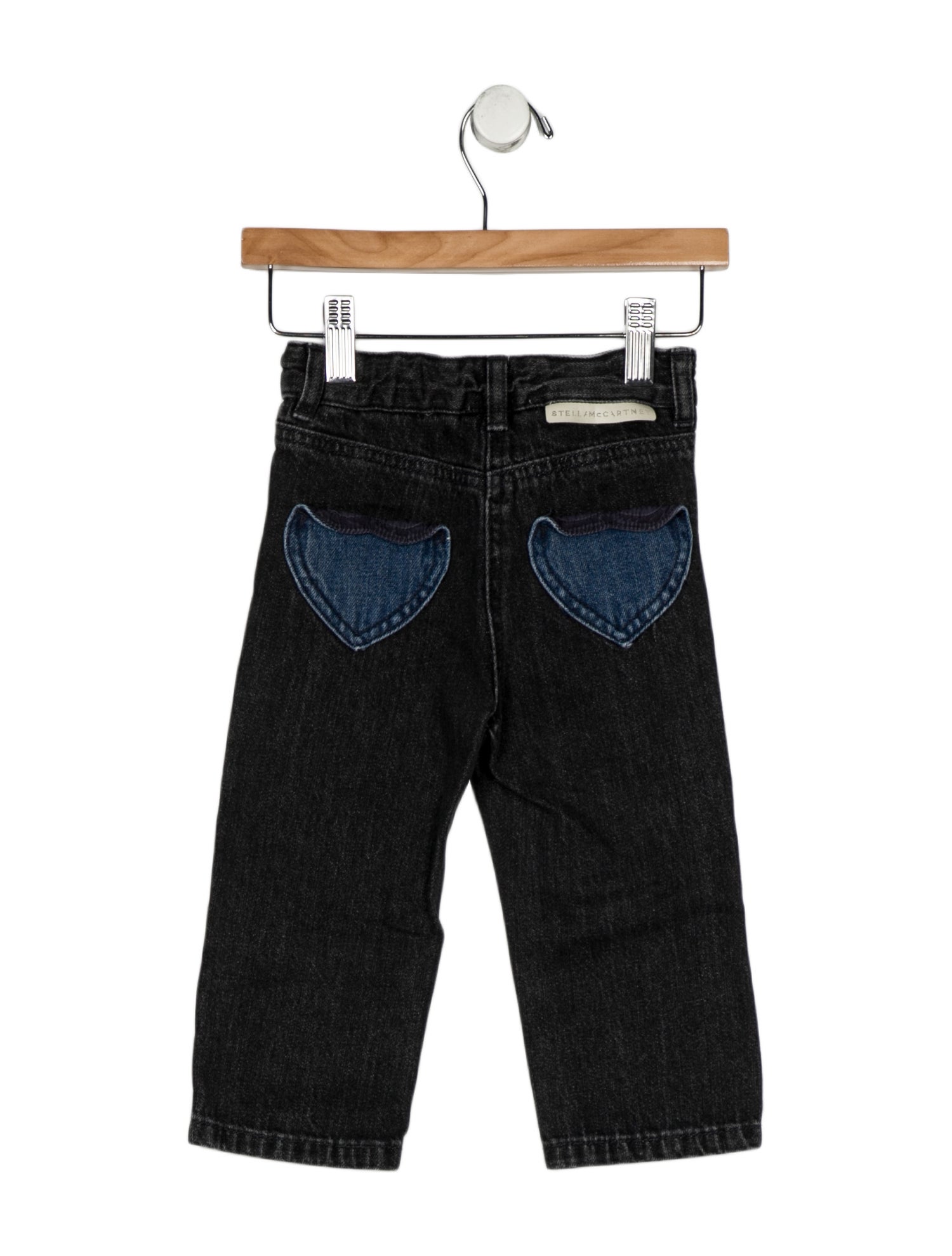 Stella McCartney Denim blue and black jeans with zip closure