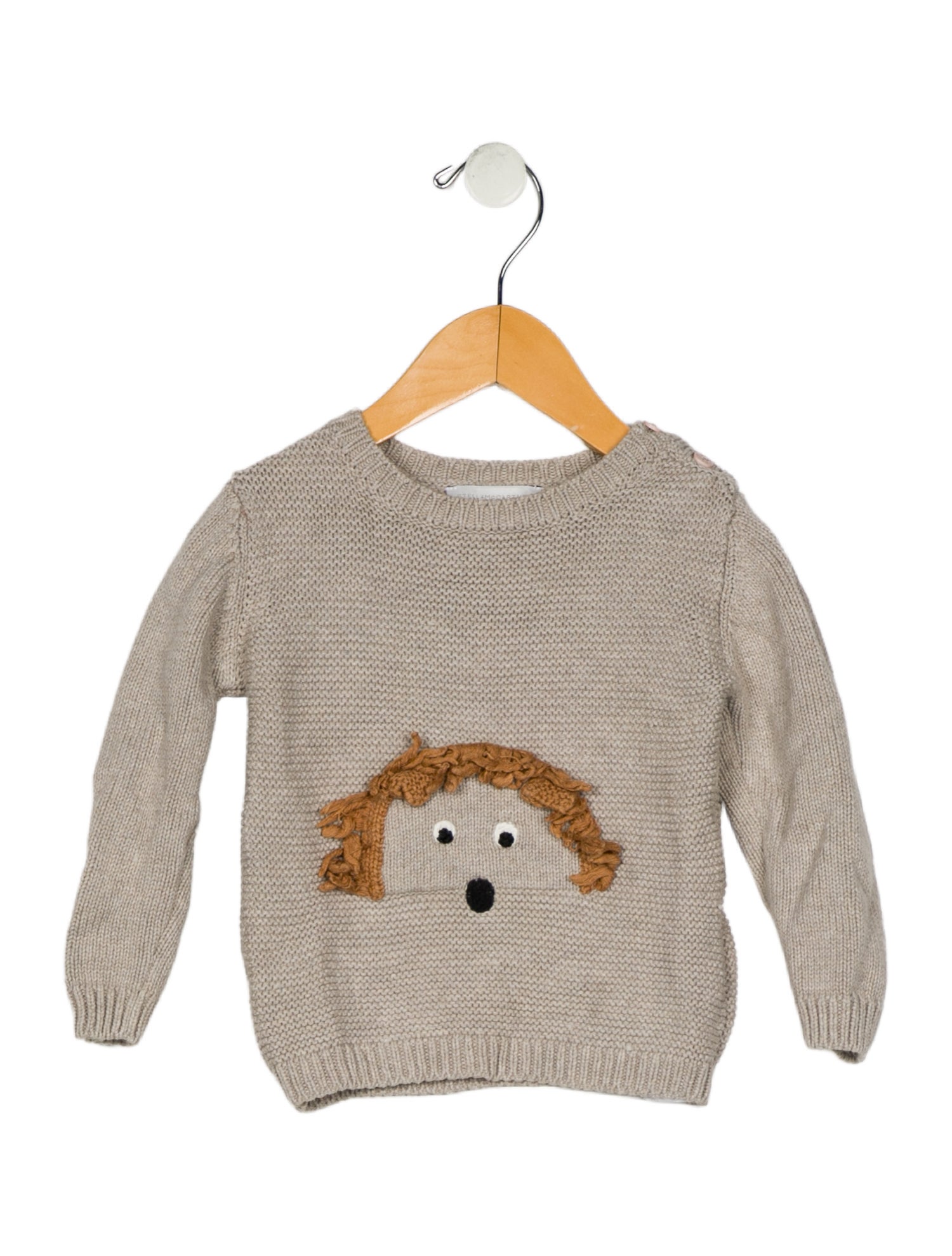 Stella McCartney Infant Girls Knit Patterned Button Closure Sweater