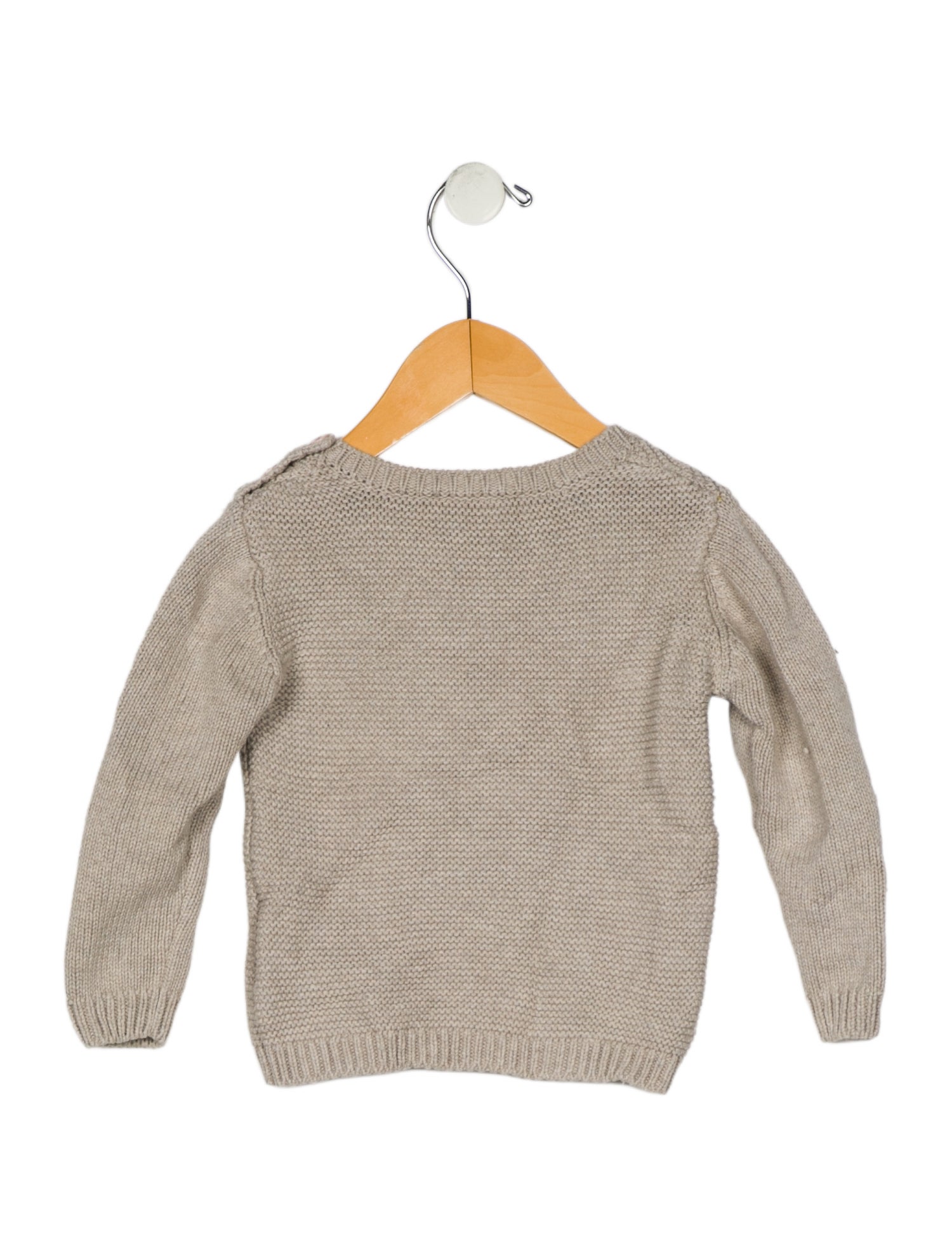 Stella McCartney Infant Girls Knit Patterned Button Closure Sweater