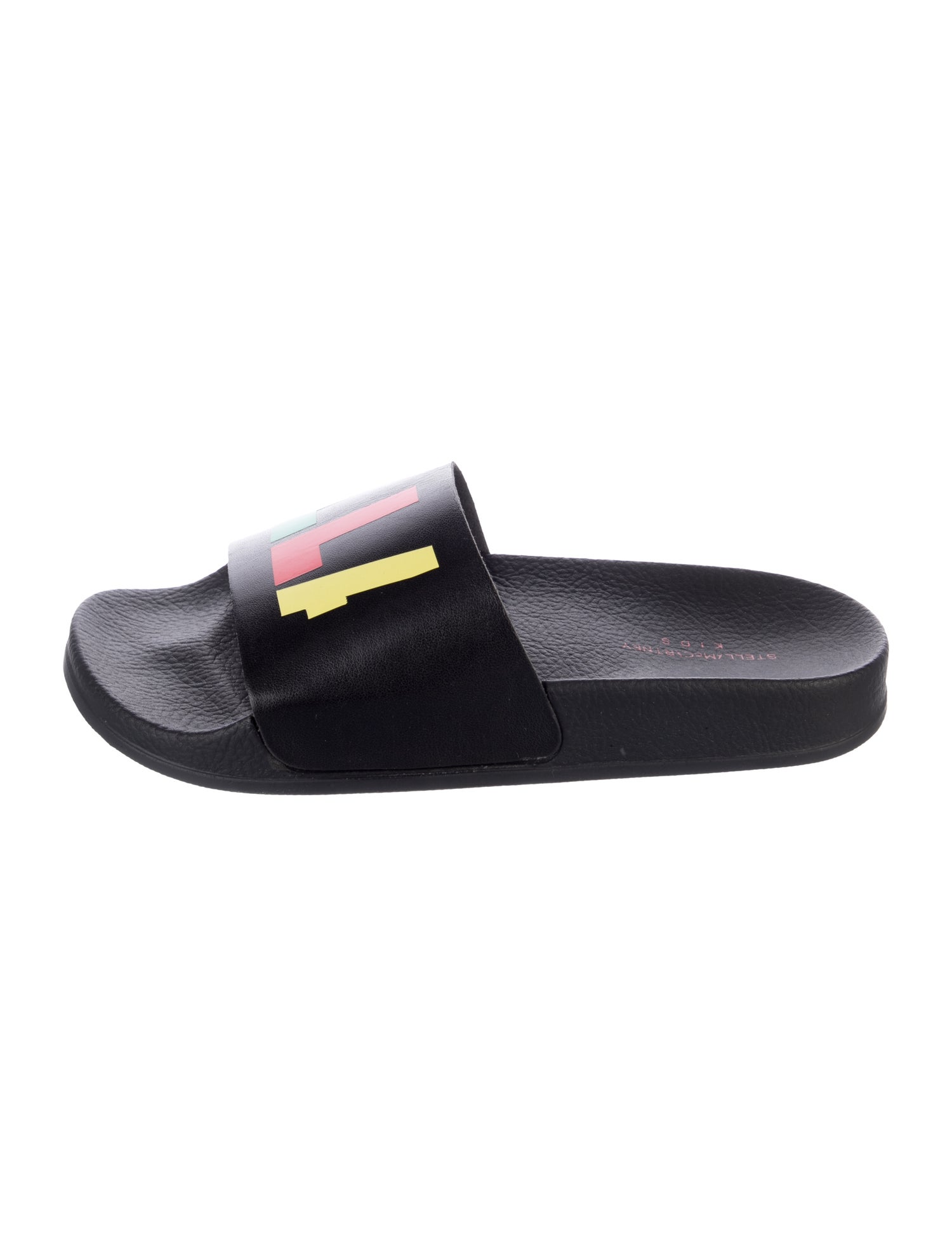 Stella McCartney Pattern Print Logo Slide Sandals