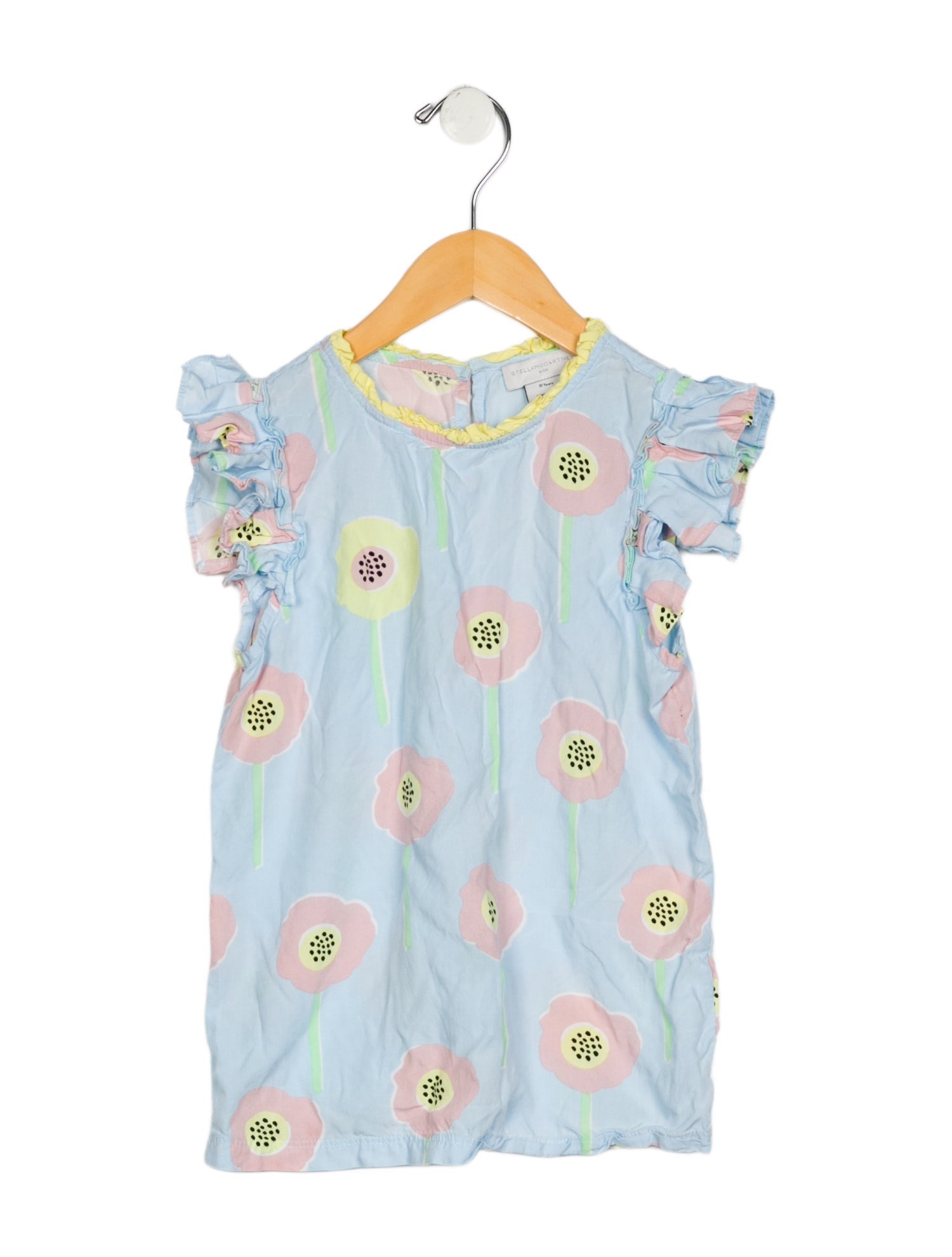 Stella McCartney Girls Pattern Printed Ruffle Embellished Shirt