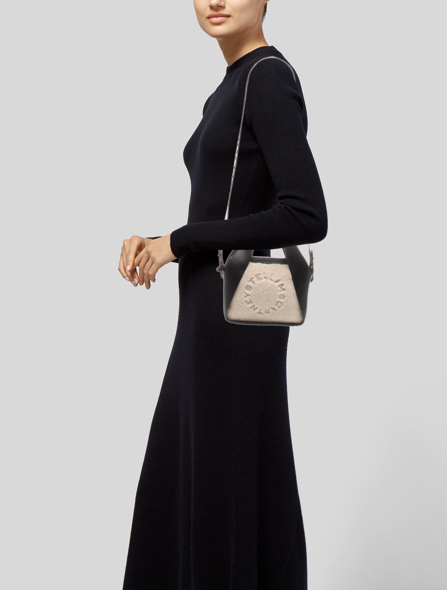 faux leather dress canada CHIARA Black Faux-Leather Midi Dress main image 1