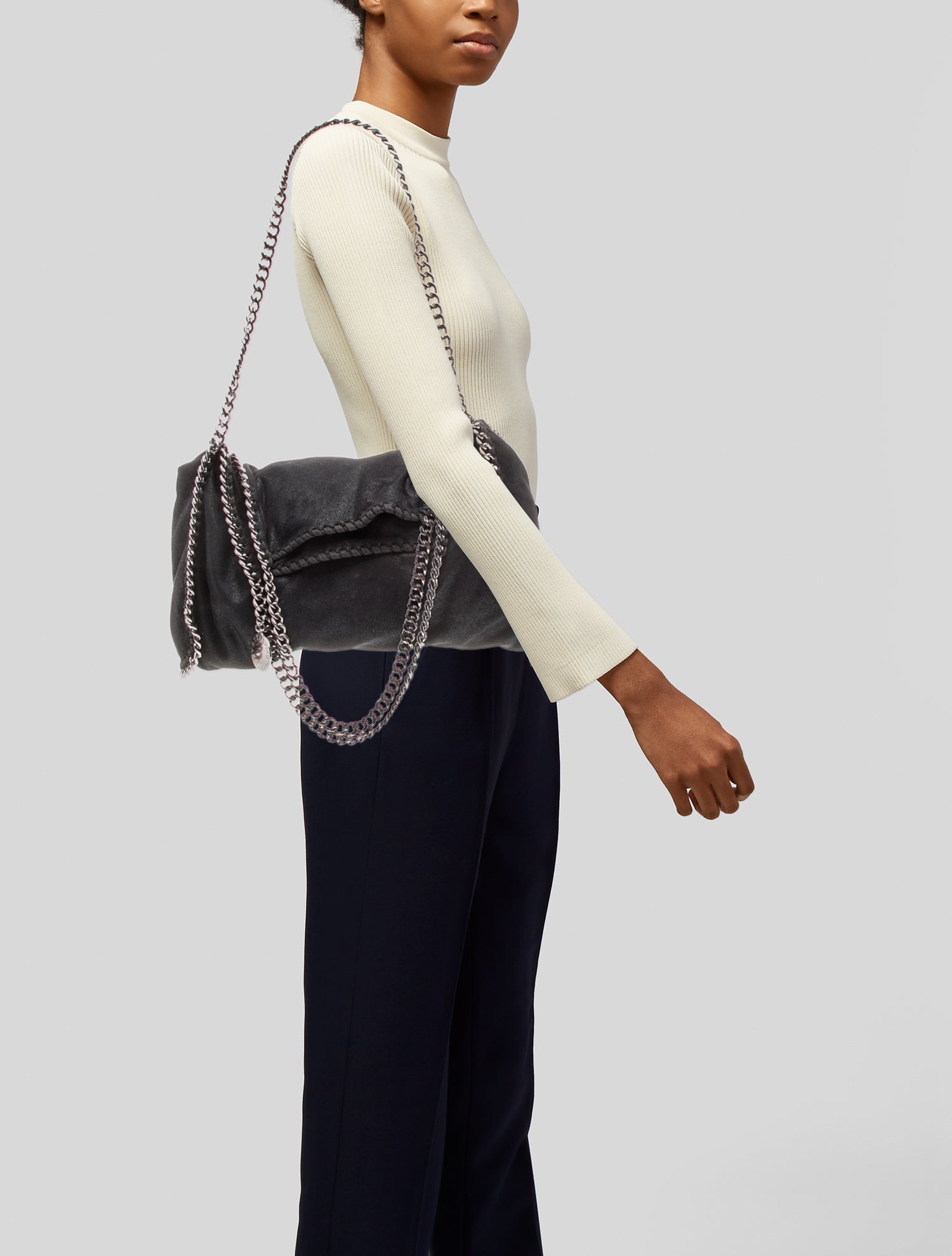 Stella McCartney Chain-Link Tote - Black Hobos, Handbags
