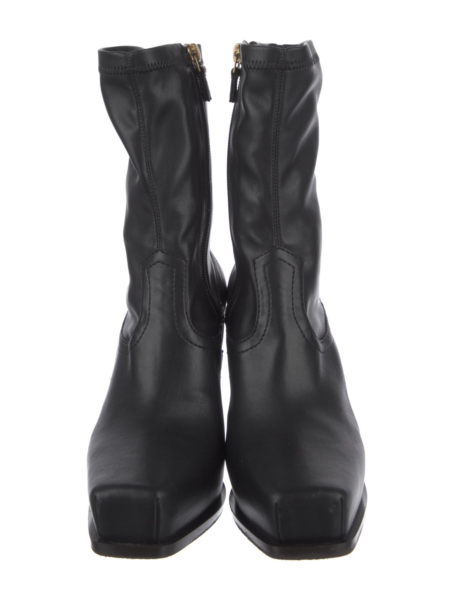 Stella McCartney Leather Sock Boots - Black Boots, Shoes