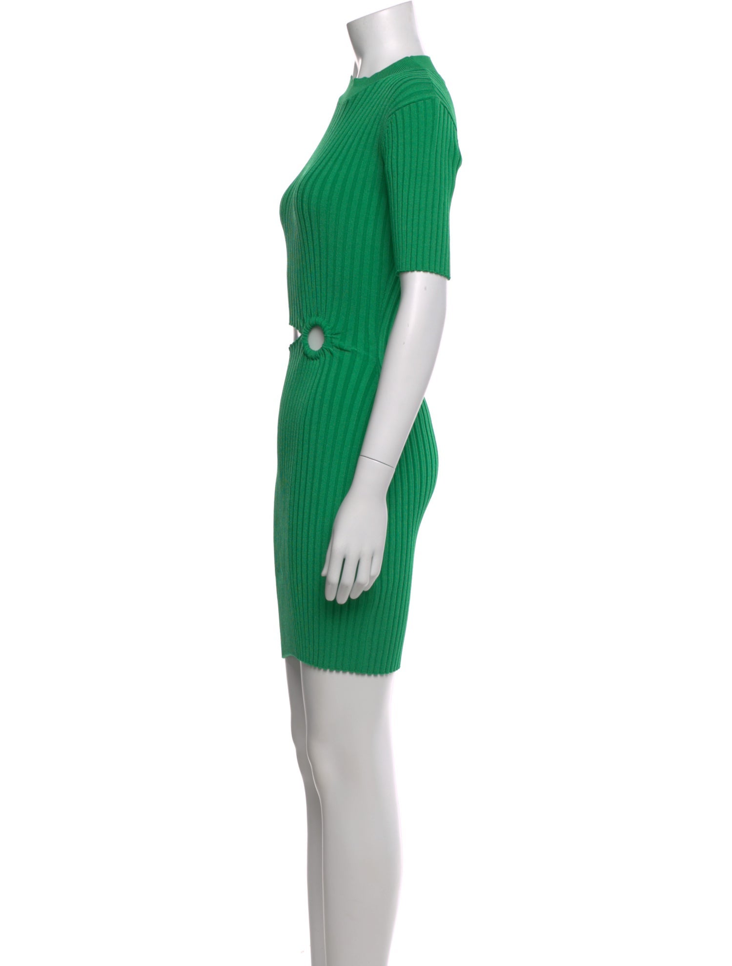 stella mccartney dress green Stella McCartney One Shoulder Ruffle Dress NWT sz 46, green Midi Dutch Fan