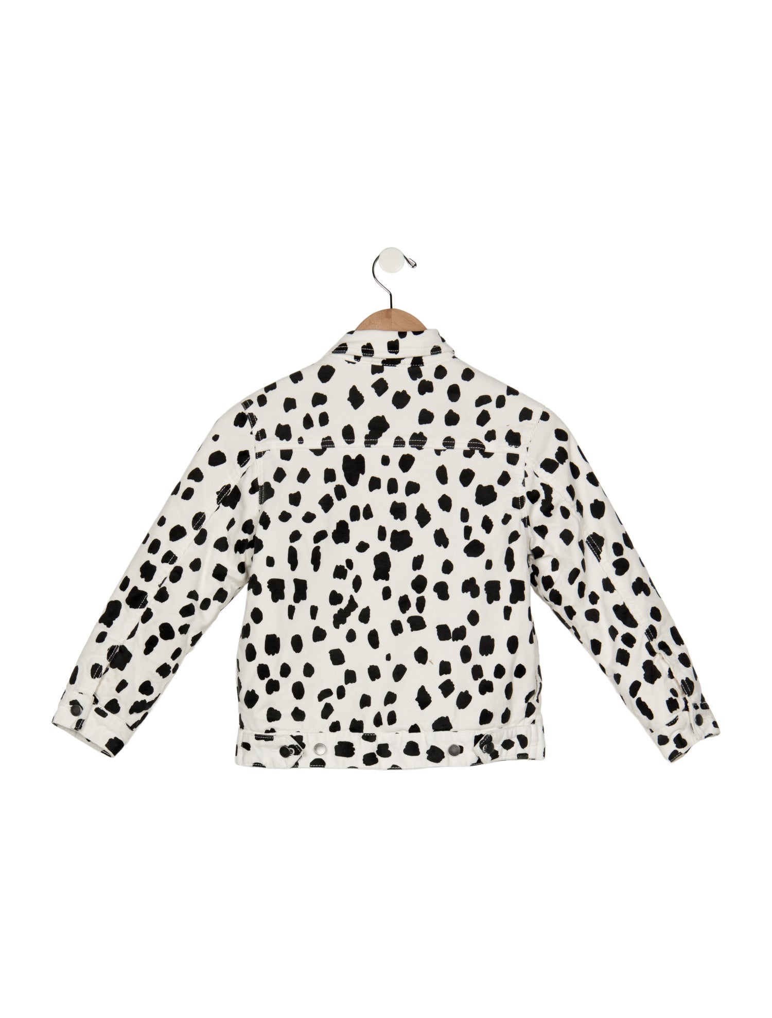 Stella McCartney Cotton white and black patterned casual jacket with button closure