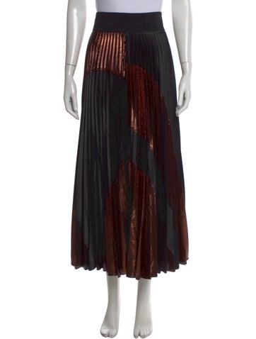 Pre-owned Stella Mccartney Patterned Long Skirt W/ Tags In Black