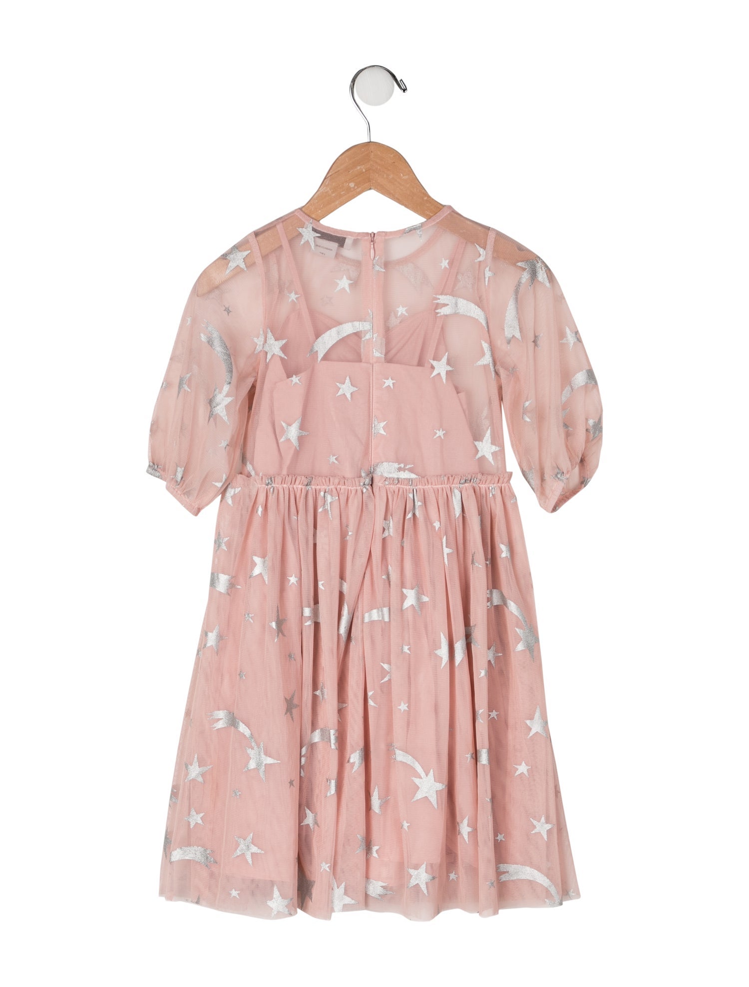 Stella McCartney Mesh Accent All Over Print Dress