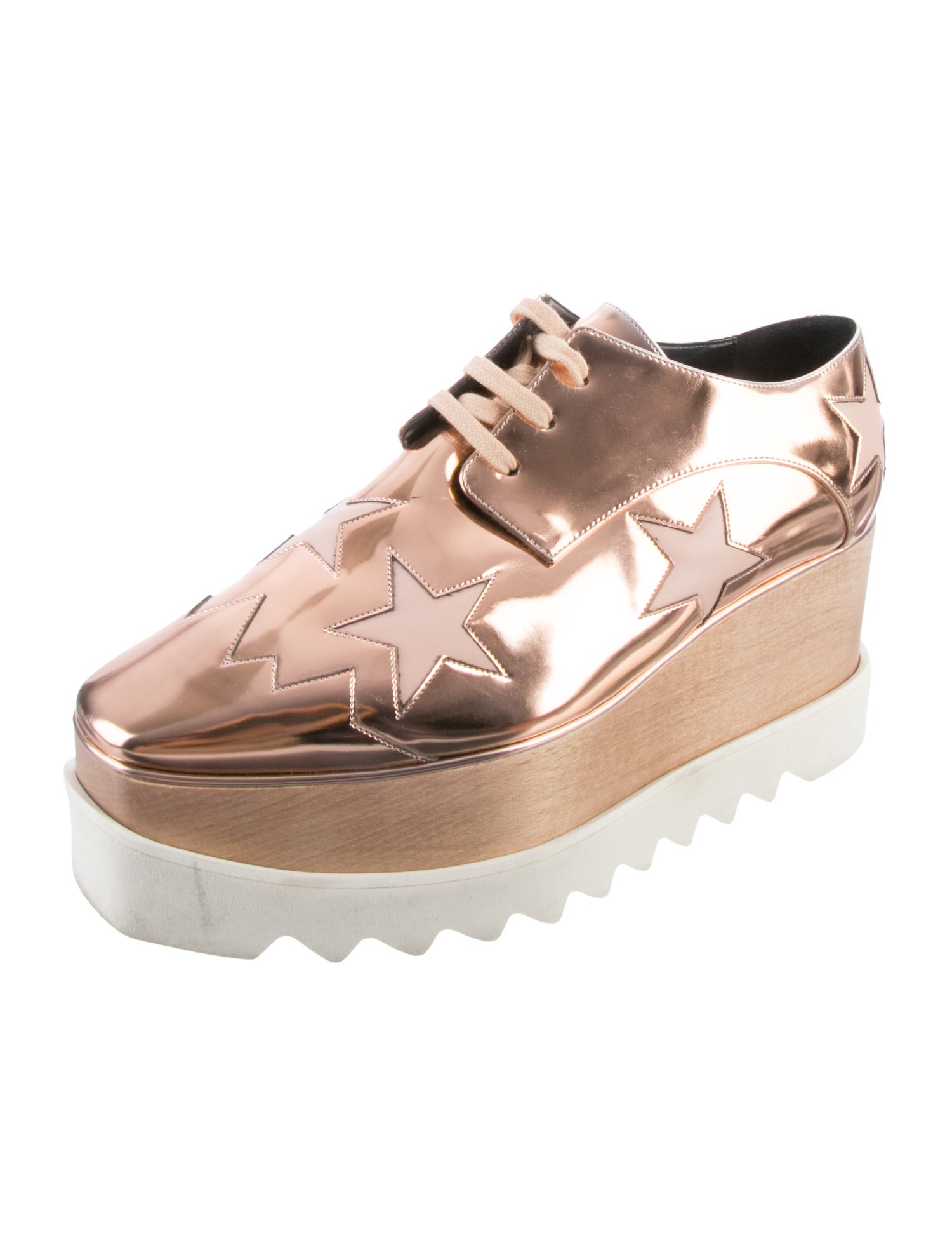 Stella McCartney Patent Leather Graphic Print Chunky Sneakers