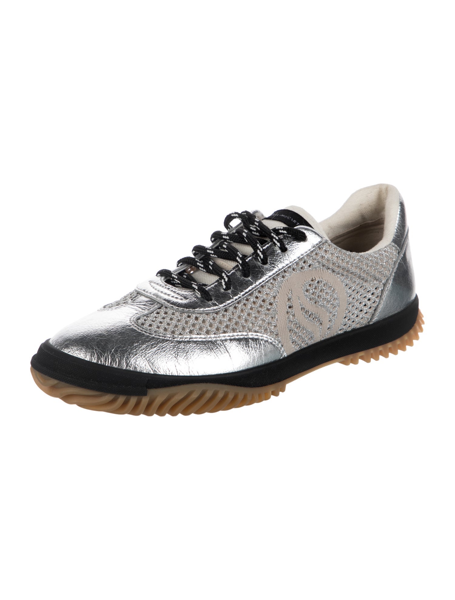 Stella McCartney Vegetarian Suede Graphic Print Athletic Sneakers