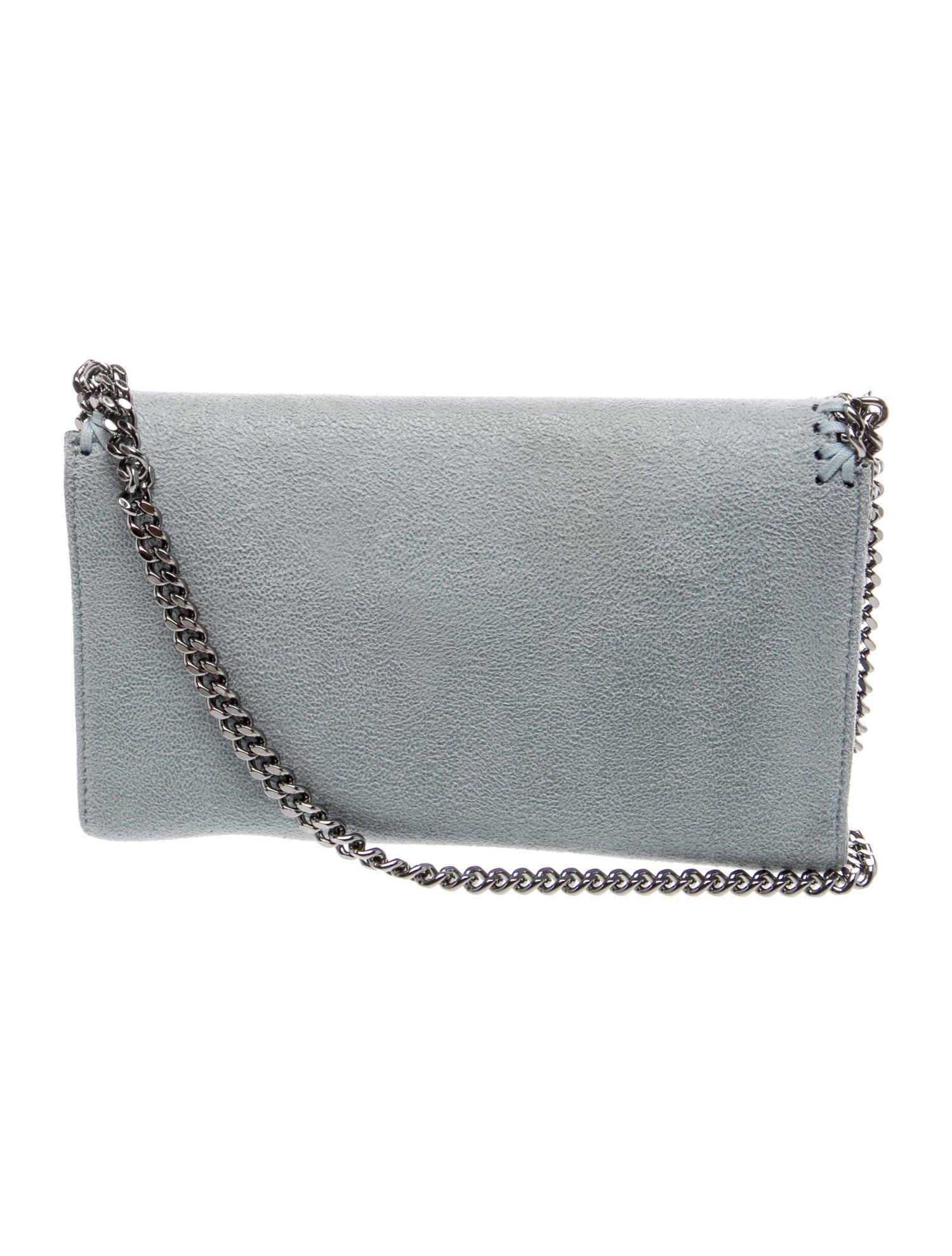 Stella McCartney Vegetarian Suede Clutch - Blue Crossbody Bags
