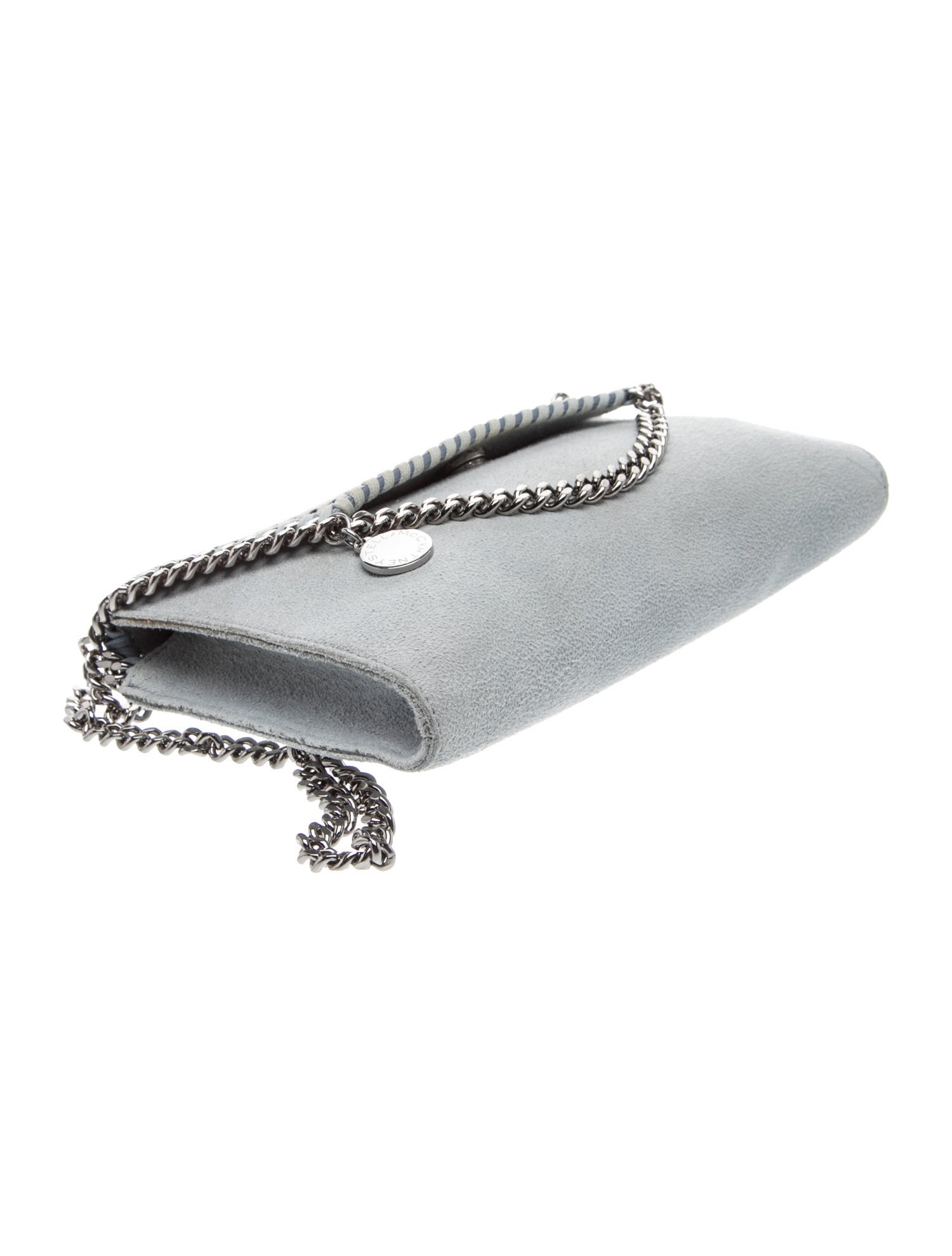 Stella McCartney Vegetarian Suede Clutch - Blue Crossbody Bags