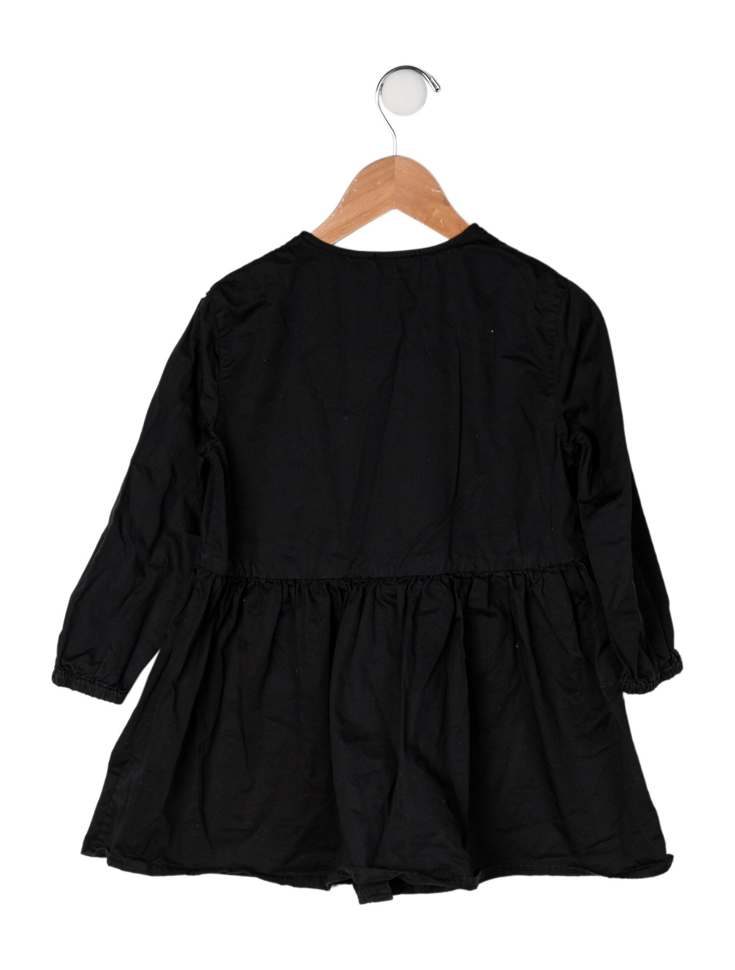 Stella McCartney Cotton Embroidered Accent Long Sleeve Dress